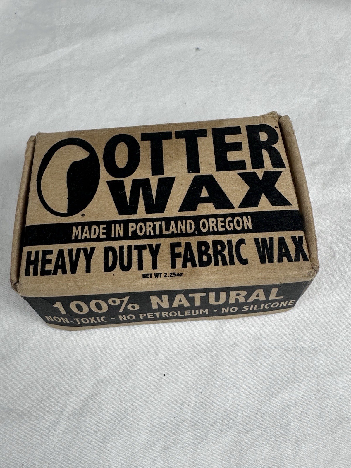 Otter Wax Heavy Duty Fabric Wax 2.25oz Bar All-Natural Water Repellent Portland