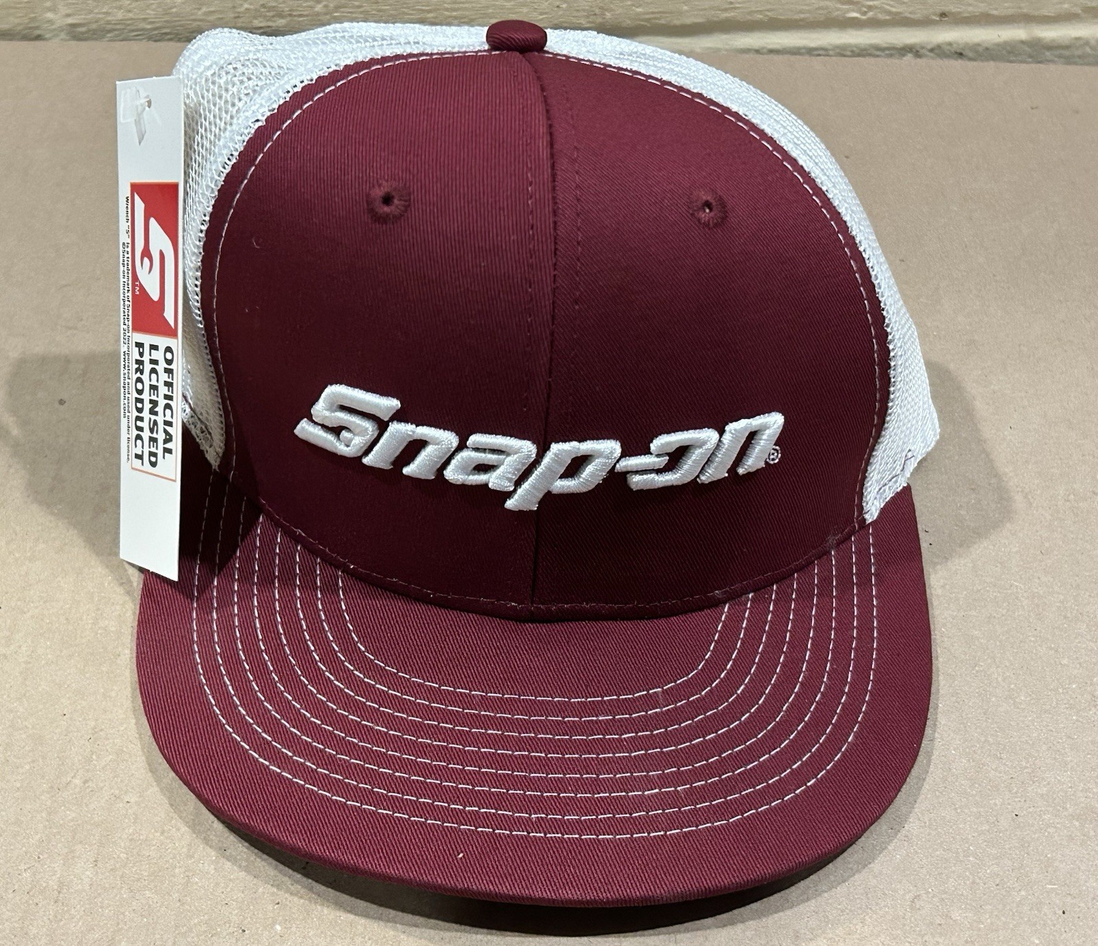 NEW Snap-on Tools BURGUNDY Embroidered Mesh Ball Cap Adjustable Snapback