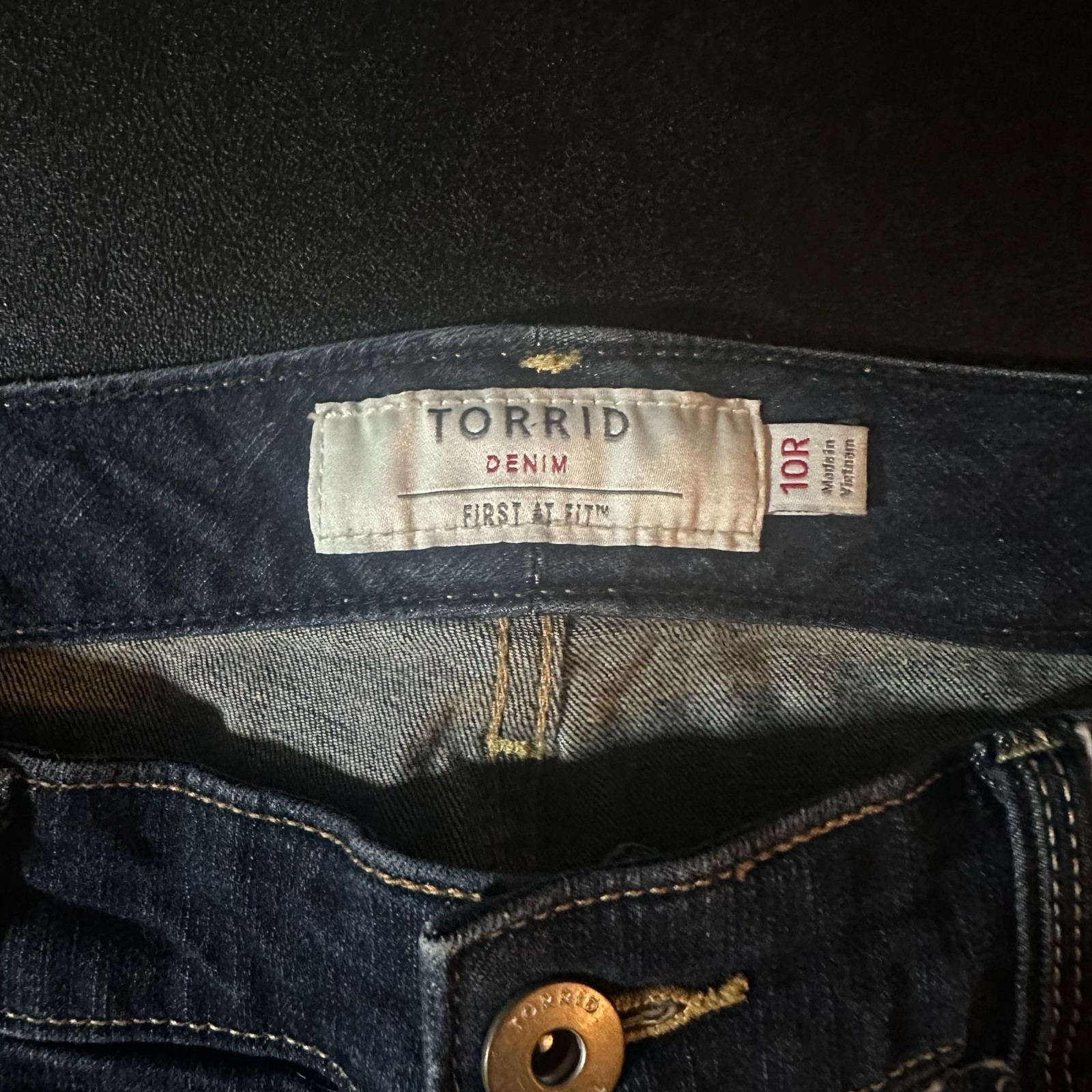 Torrid Denim First At Fit Mid Rise Dark Wash Skinny Jeans Size 10R