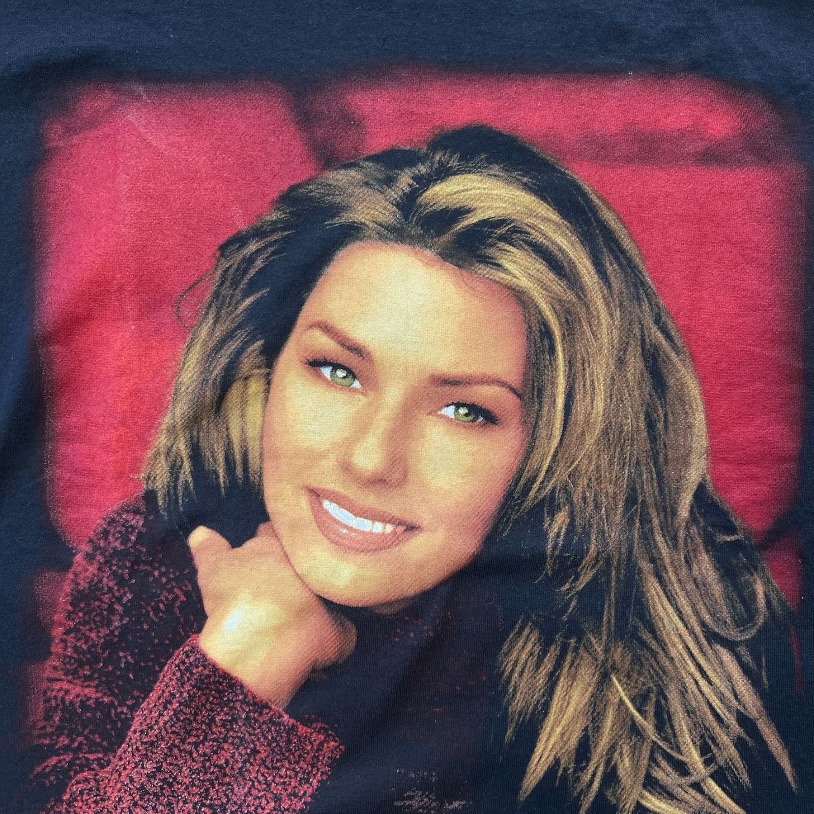 Vintage 1998 Shania Twain Black Band T-Shirt – Delta Pro Weight – Size Youth XL