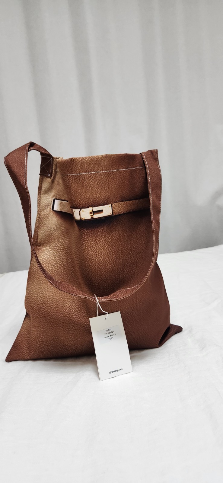 Realistic Leather Print Tote Bag Lightweight Shoulder Fabric Everyday Daily Bag