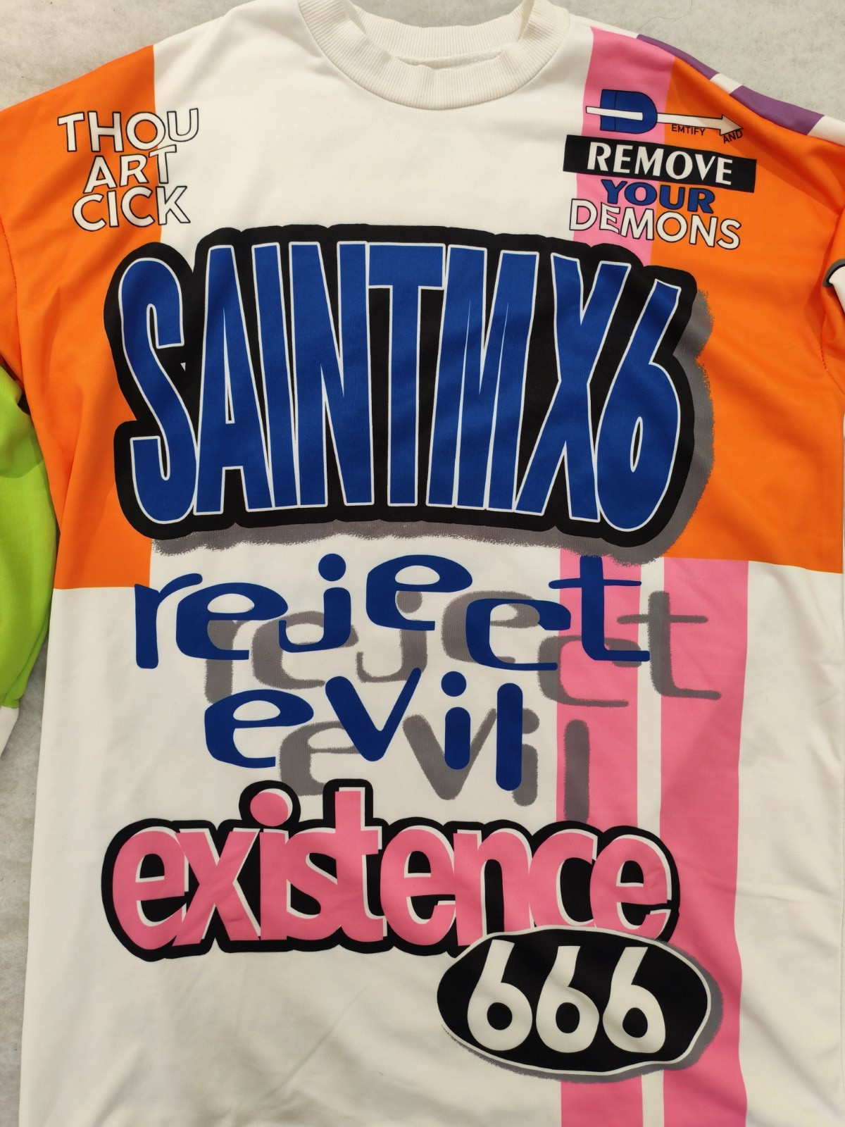 Saint Michael Mx6 Graphic Long Sleeve Shirt Men XL Streetwear Made In Italy Y2K