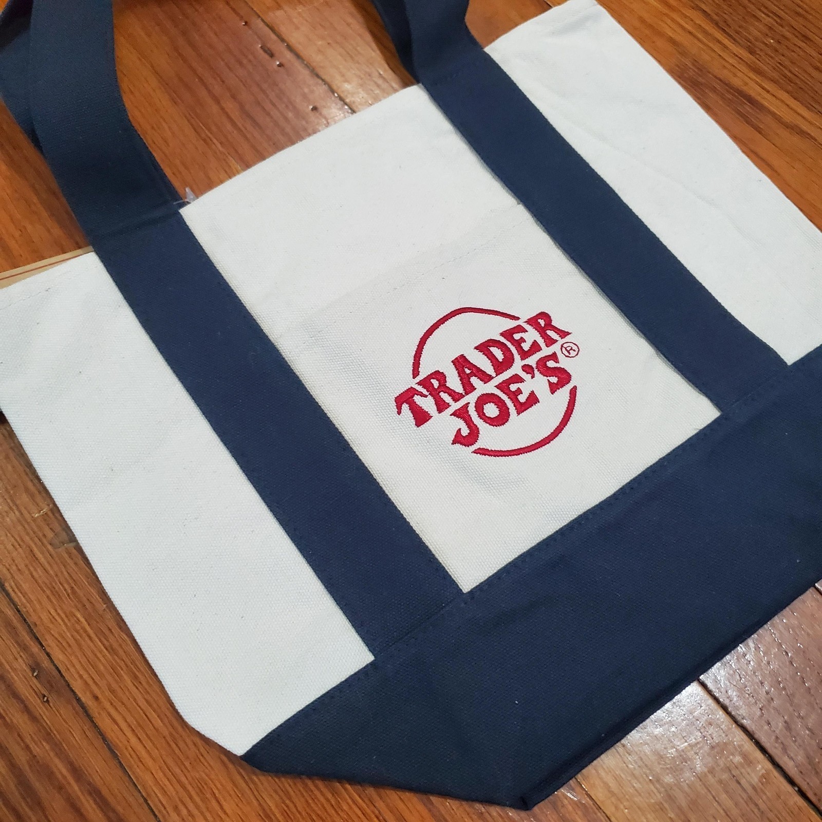 Trader Joe’s Canvas Tote Shopping Bag – MINI CLASSIC NAVY BLUE – NEW with TAGS