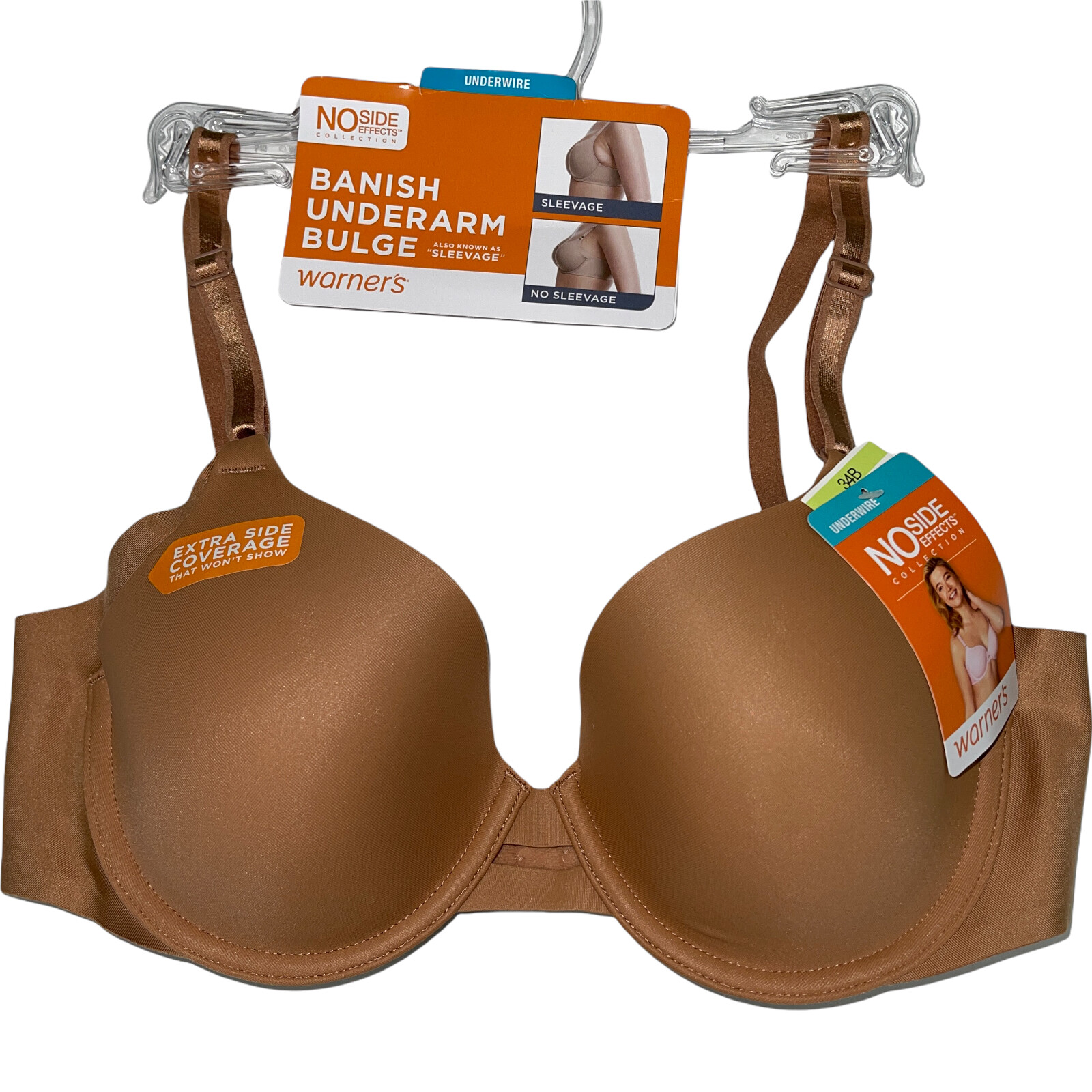 Warner’s Bra Underwire Full Coverage Side Smoothing Support No Side Effects 1356