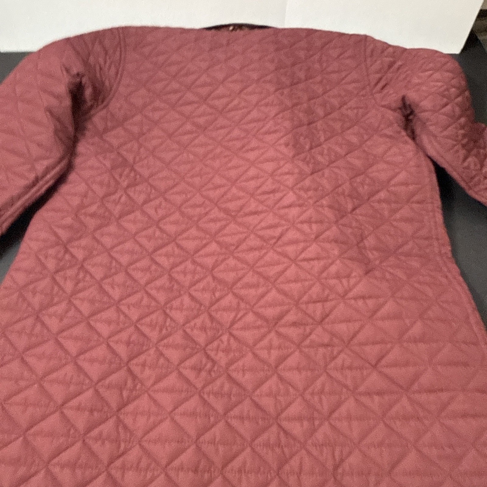 Lands’ End Reversible Quilted Barn Jacket Women’s X-Small 2-4 Burgundy Floral