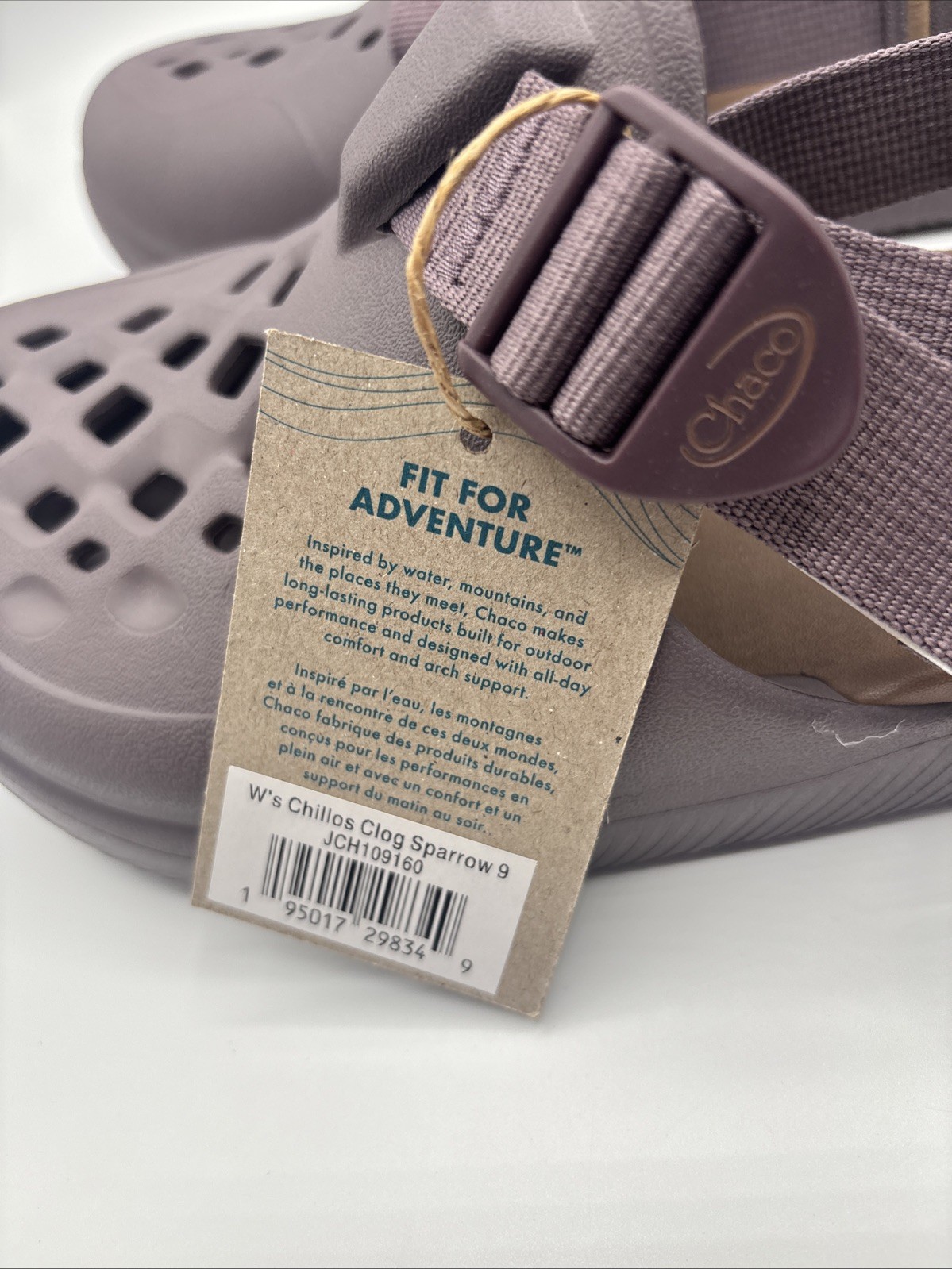Chaco Chillos Clog Slip On Shoe Sparrow Brown (Purple) Women’s Size 9 New