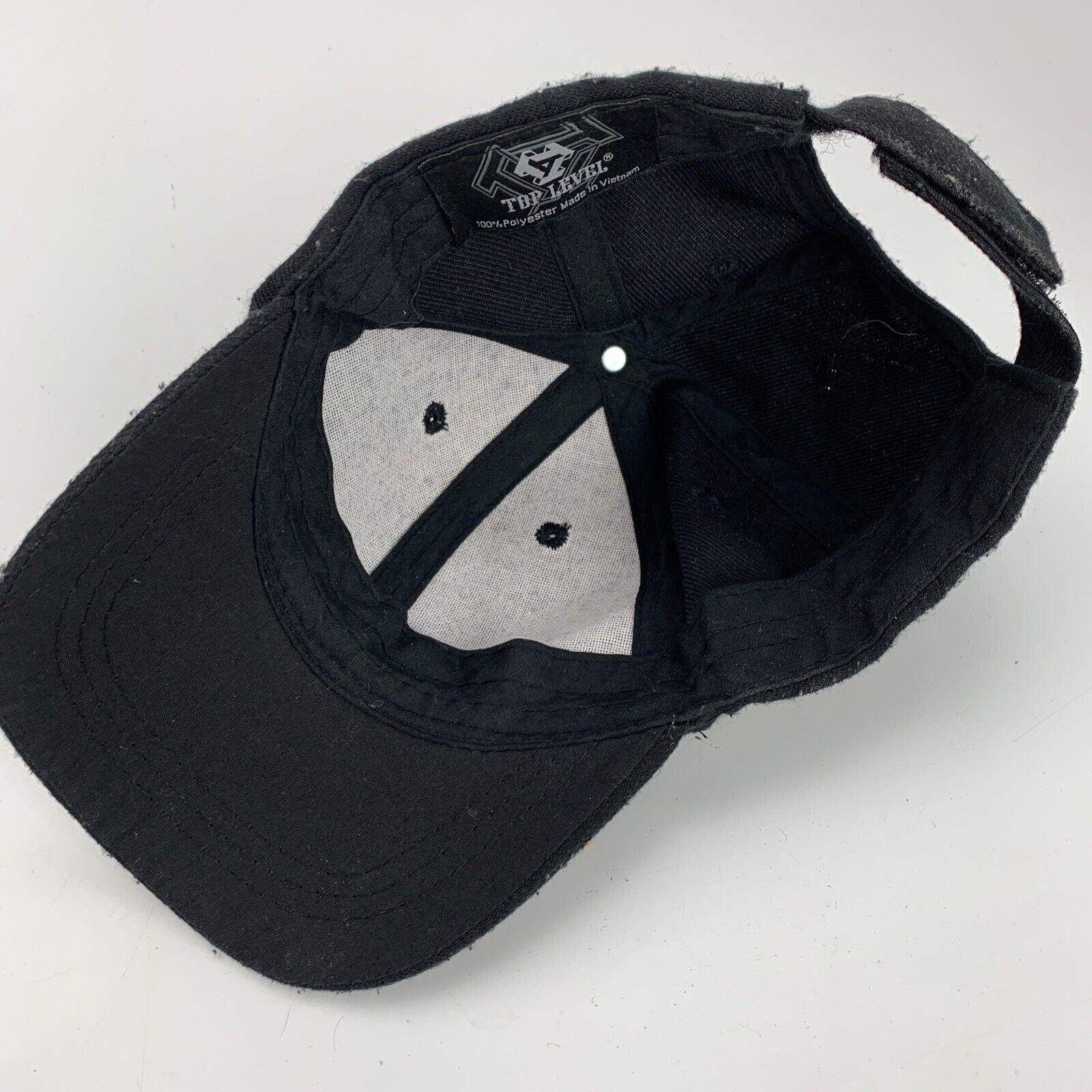 Top Level Brand Kids Black Ball Cap Hat Adjustable Baseball