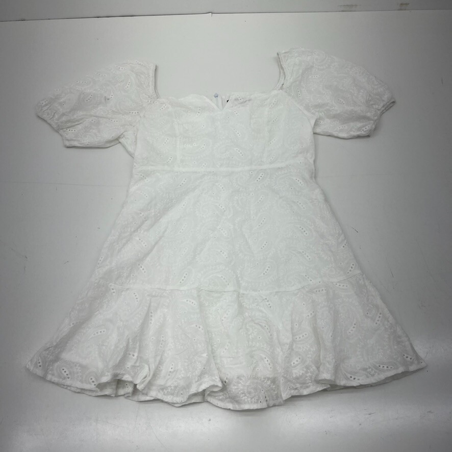 Shein White U-Neck Tiered Sundress Women’s Size Large