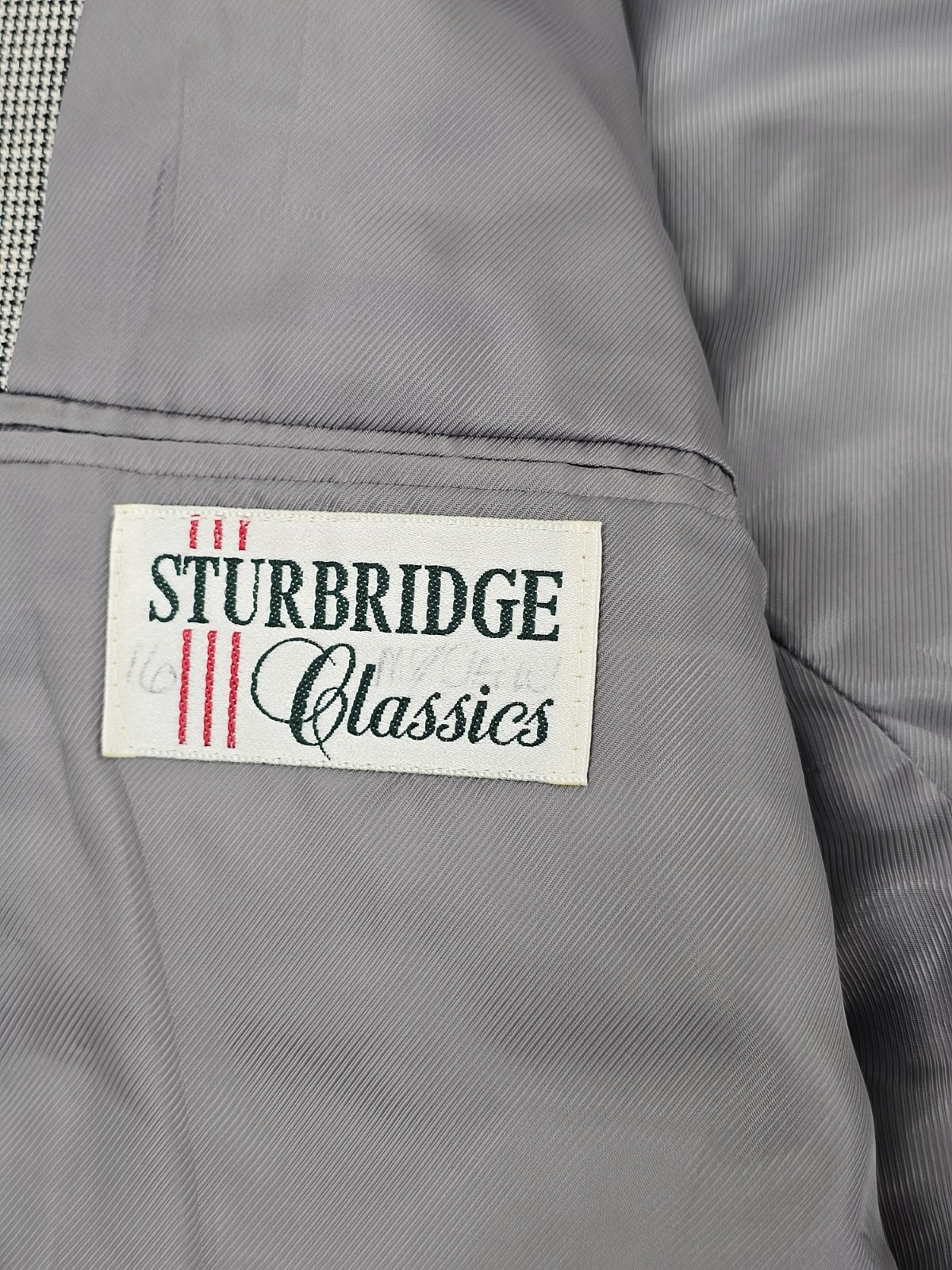 Sturbridge Classics Worsted Wool 2 Pc Suit Jacket 42R Pants 38R x 31 Houndstooth