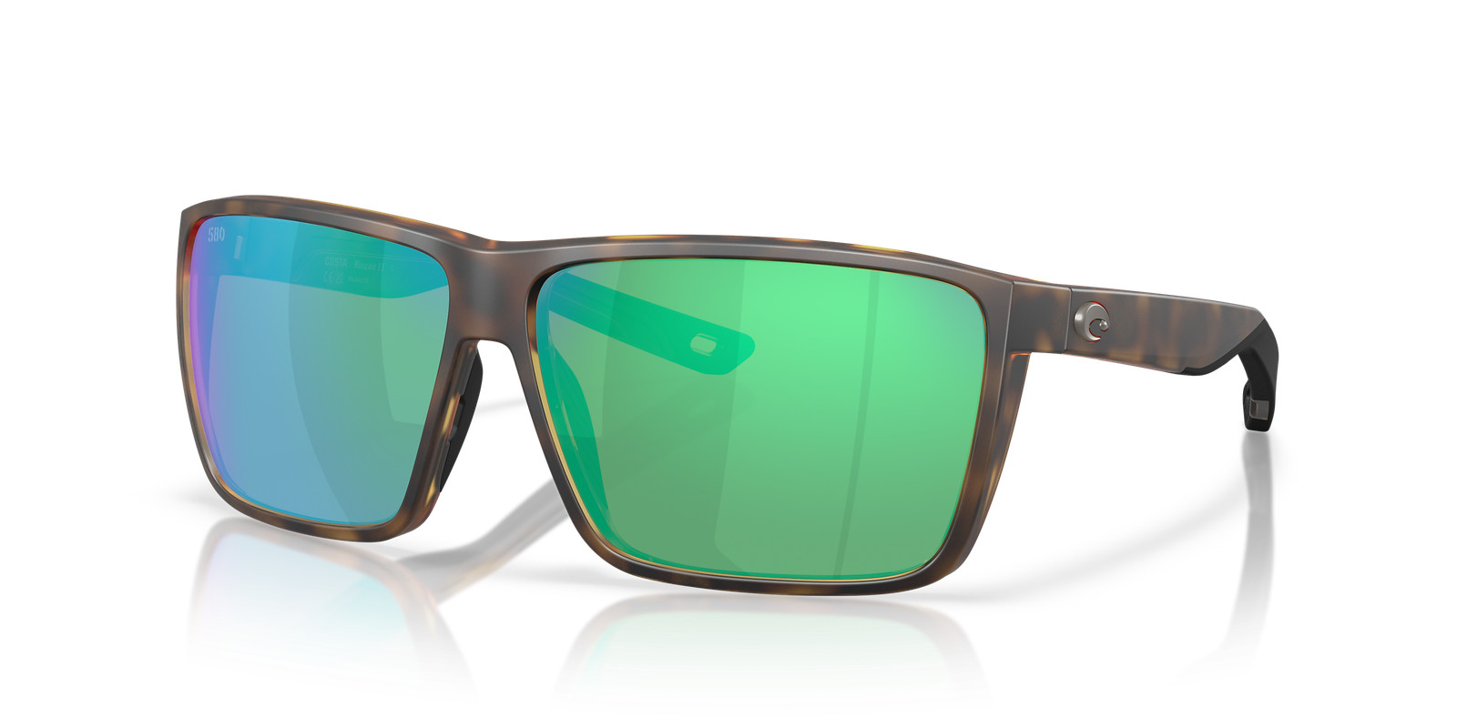 Costa Del Mar Rincon II Matte Tortoise/Green Mirror 580G Polarized Sunglasses