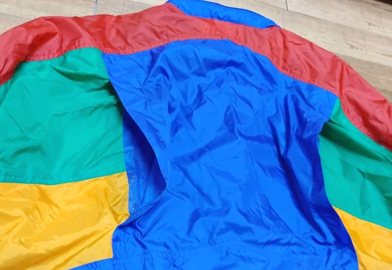 Vintage 80’s 90’s Nike Windbreaker Jacket, Color Block Full Zip XXL