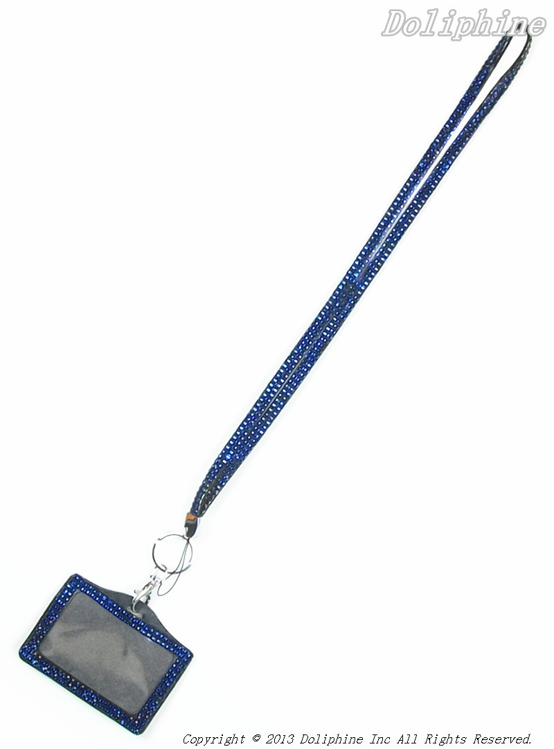 Bulk Wholesale Multi-Color Bling Rhinestone LANYARD & Horizontal ID Badge Holder