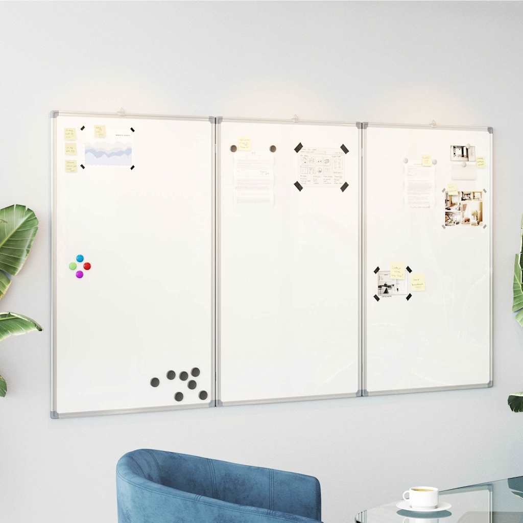 Vidaxx Magnetic Folding Whiteboard 150x100x1.7cm Aluminium