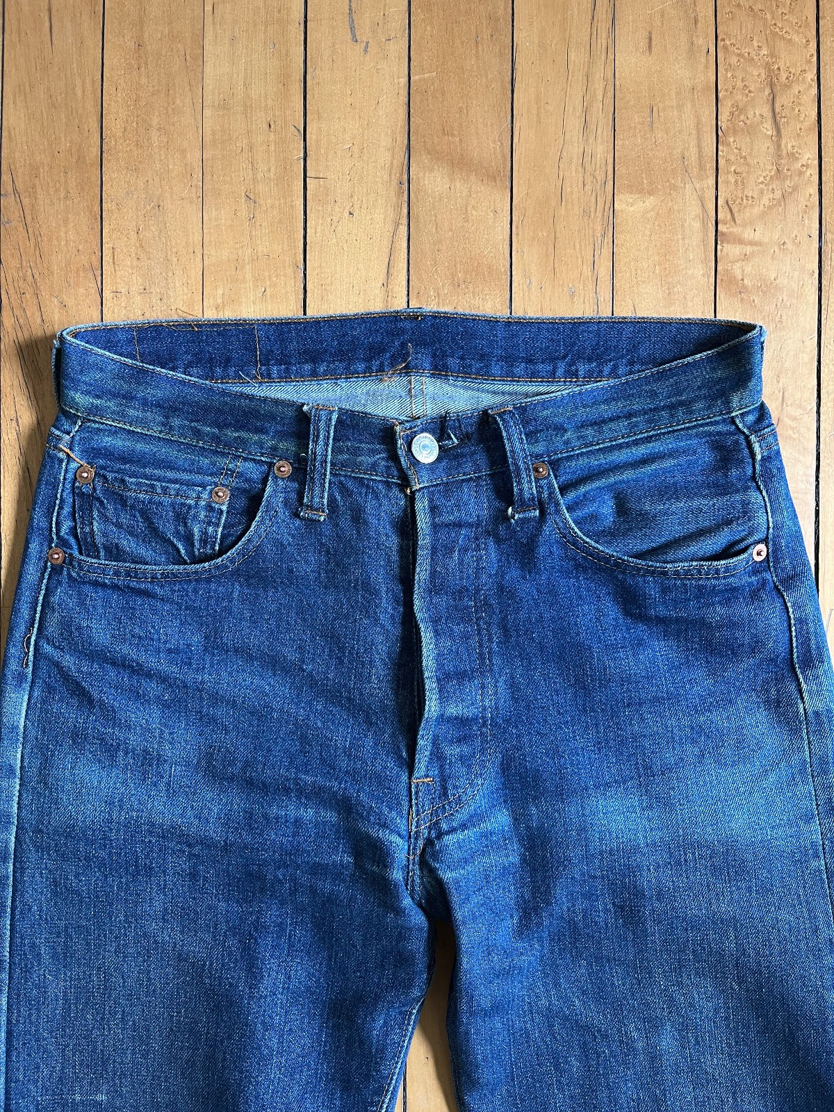 Vintage 1970s Levi’s 501XX Selvedge Denim Jeans Dark Wash Made in USA 30×32.25