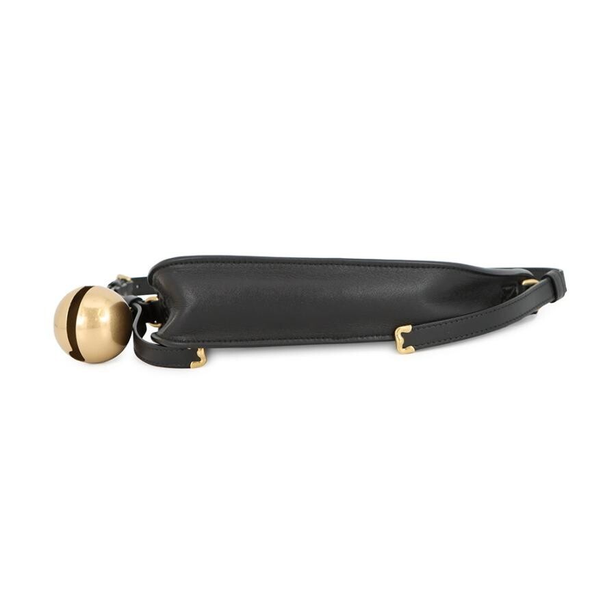 Burberry Black Leather Shield Sling Mini Shoulder Bag Charm 8077580