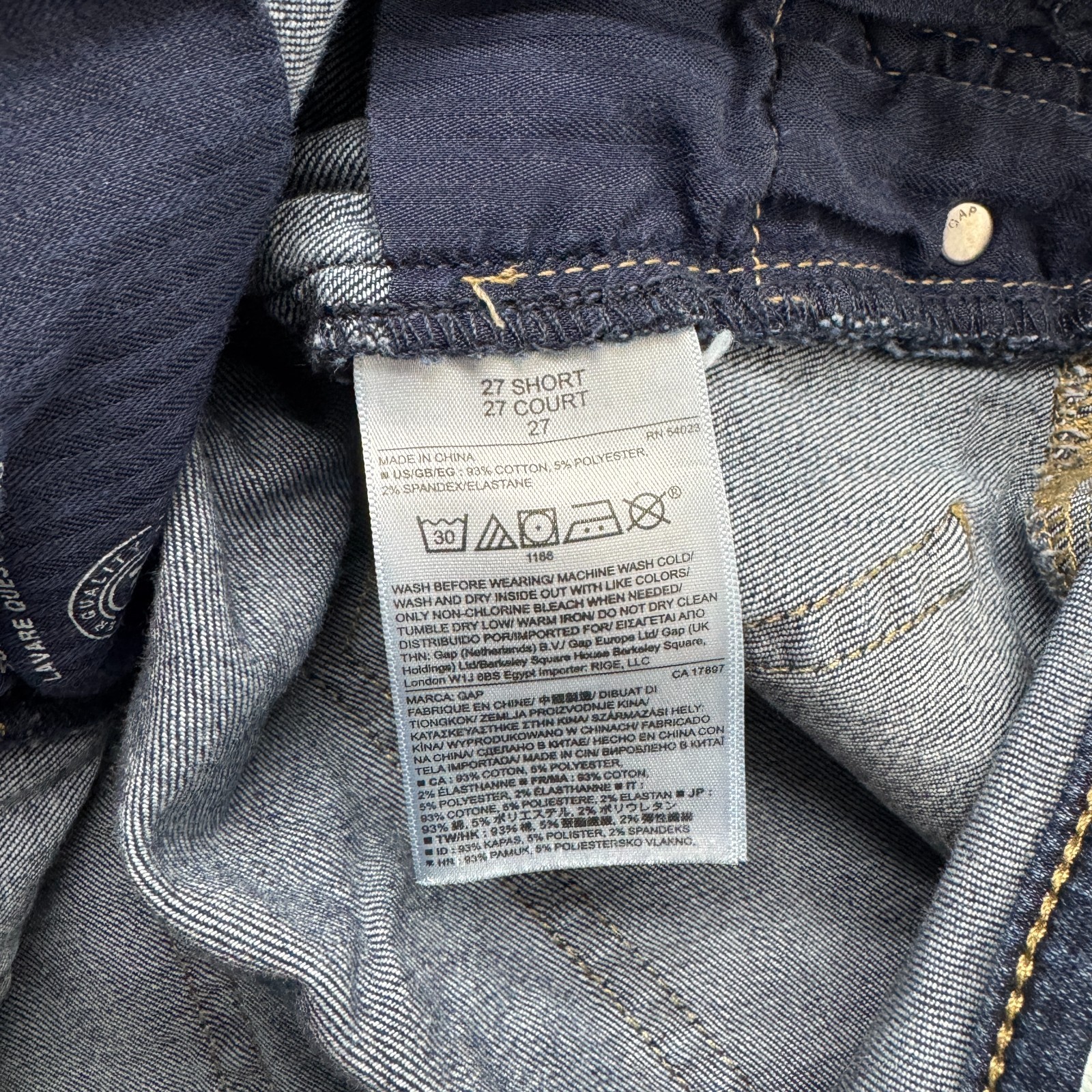 Gap Jeans Size 27s Womens Resolution True Skinny High Rise Blue Denim