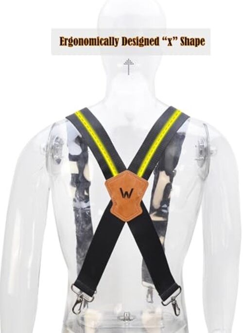 2Inch-Wide Heavy Duty Work Suspenders for Men Black