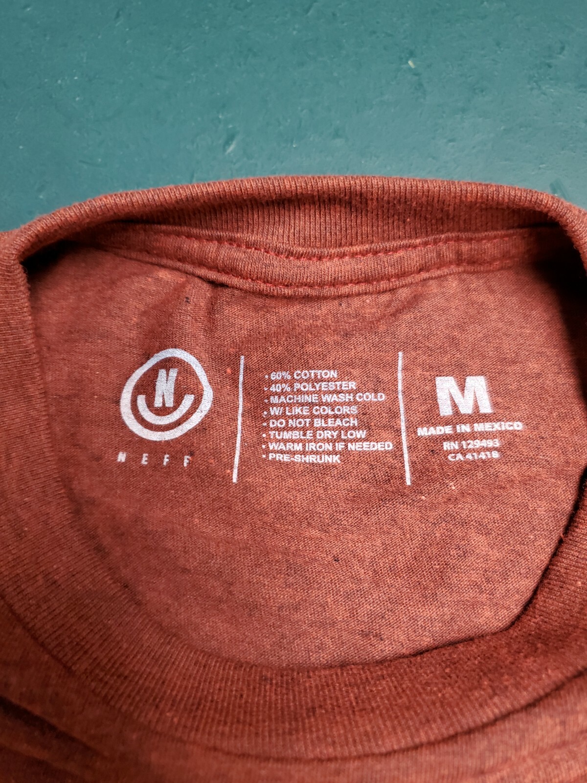 NEFF Men’s New T- Shirt Heather Burgundy Fancy Logo Print Free Ship