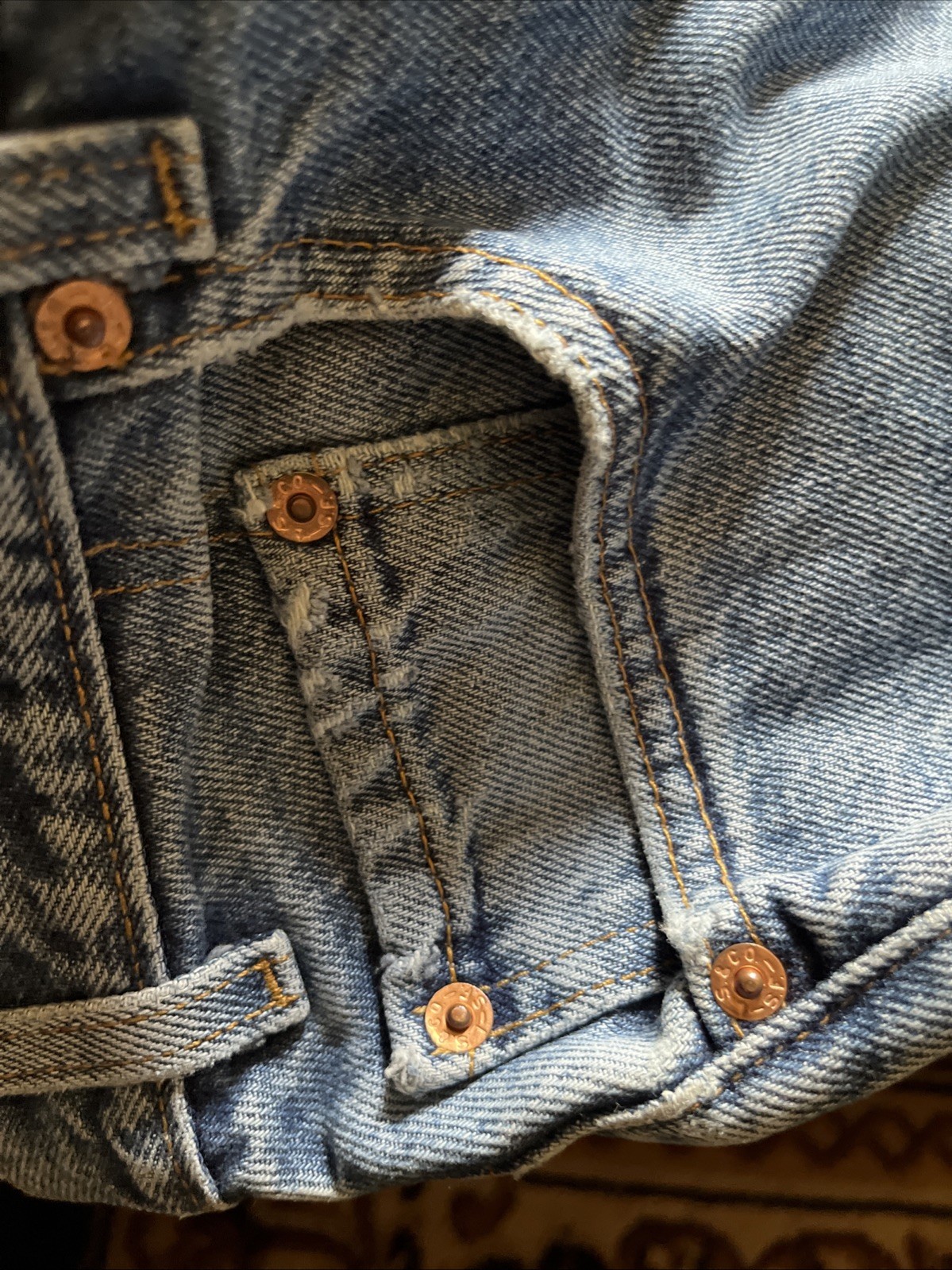 Levi’s 505 Series Men’s Light Blues Denim Sizew36-L34 Preowned