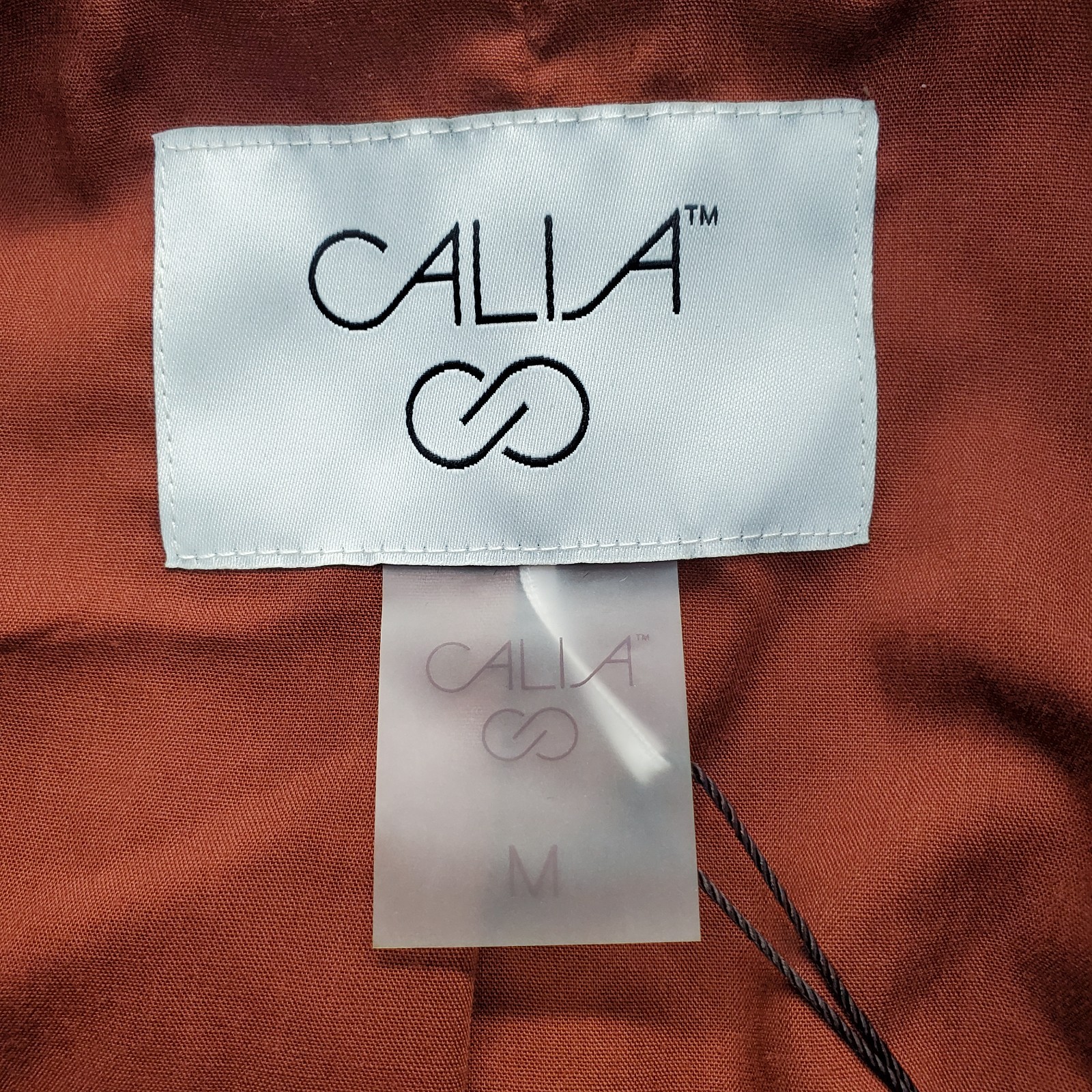 CALIA Rain Wind Trench Coat Womens Medium Brown Water Repellent Removable Hood