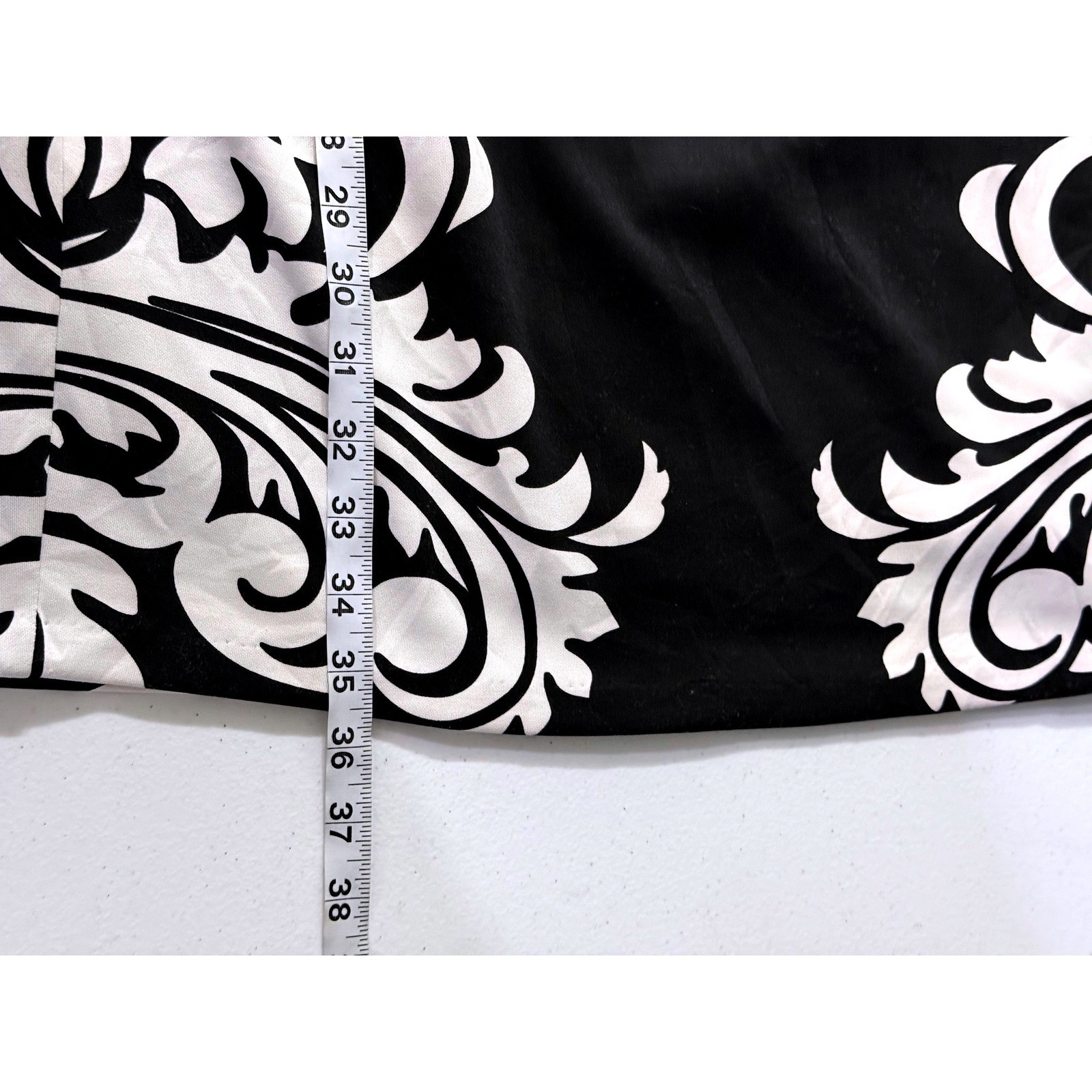 Maggy London Womens Black White Damask Sheath Dress Cap Sleeve Size 8 RN 58142