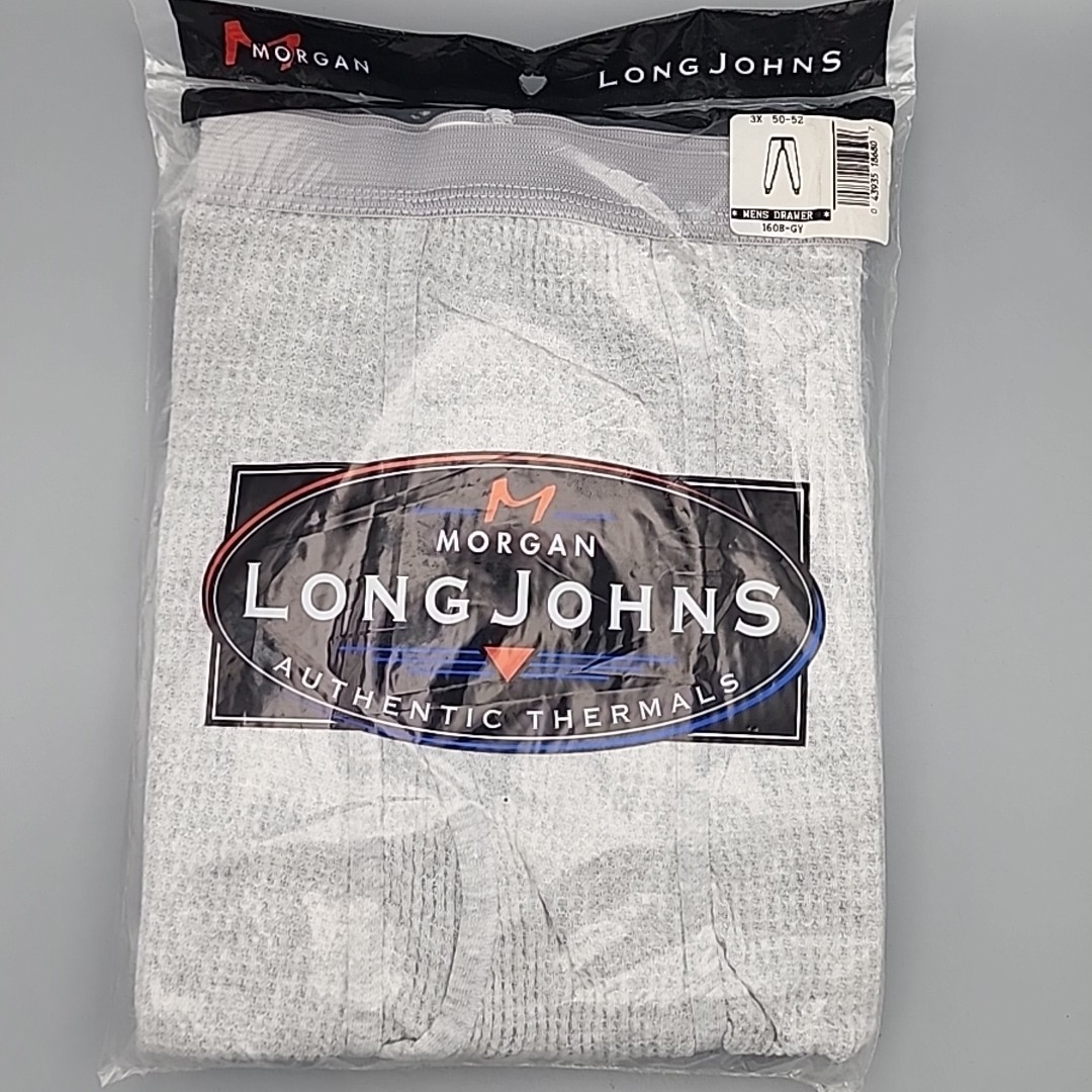 Long Johns J.E. Morgan Thermal Bottoms Pants New Sealed Men’s 3X Gray Waffel