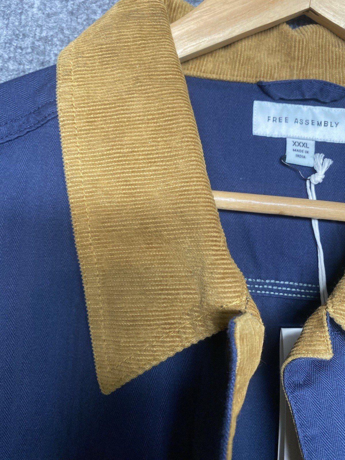 Free Assembly Men Blue Knit Blazer Sz 3XL Blue Heather NEW NWT Winter Spring