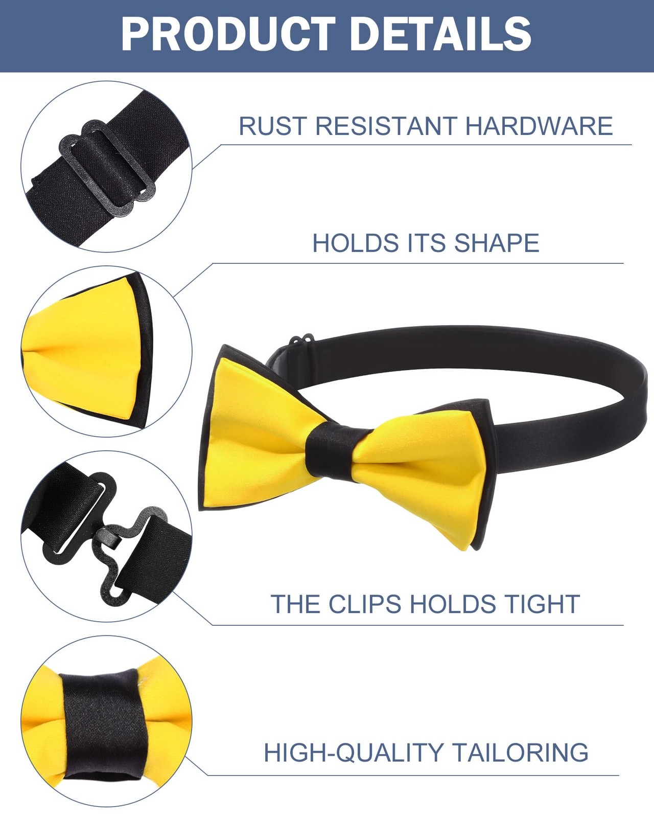 20 Pcs Bow Ties for Men Pre Formal Satin Bowties Set with Adjustable Neck Ban…