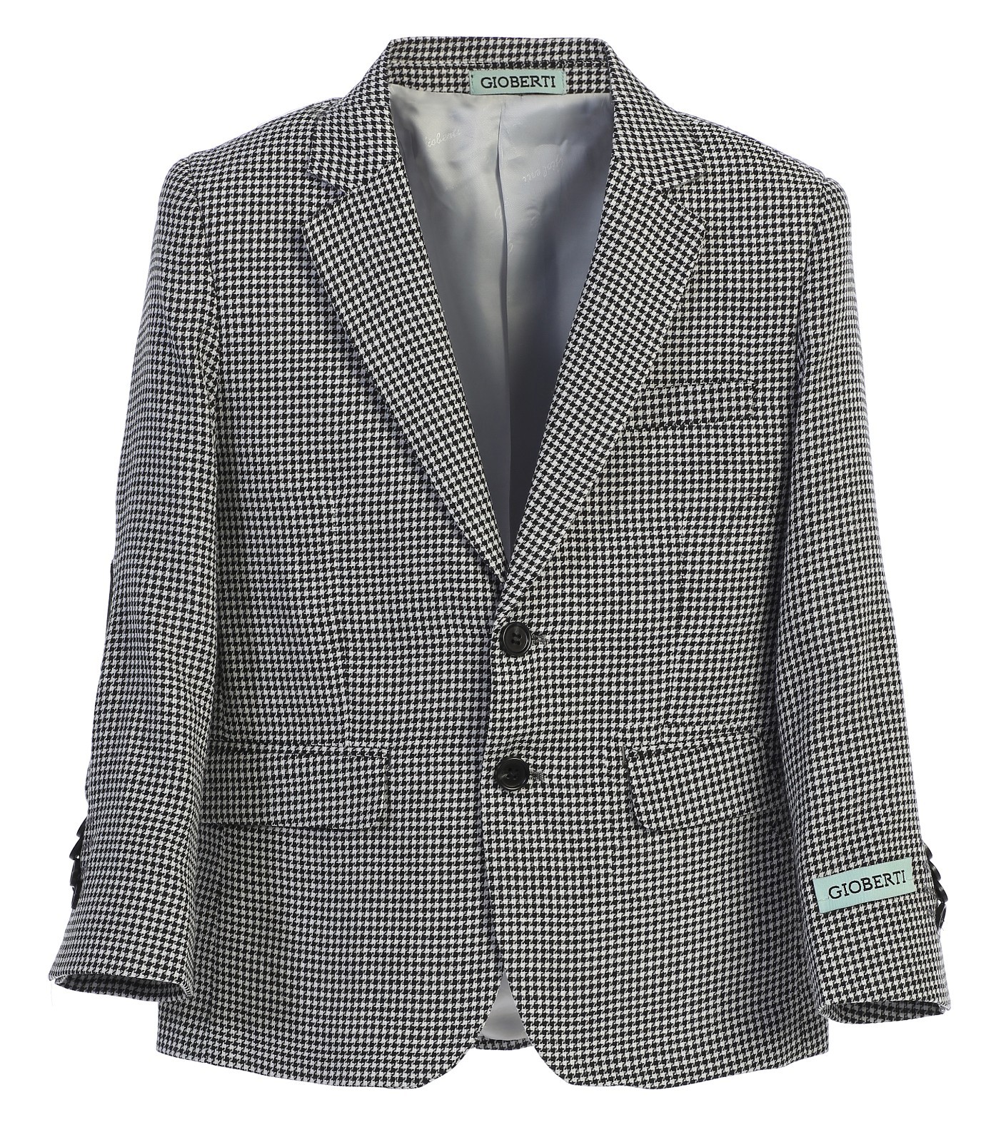 TODDLER’S, KID’S & BOY’S HOUNDSTOOTH BLAZER JACKET 70% POLYESTER/30% RAYON