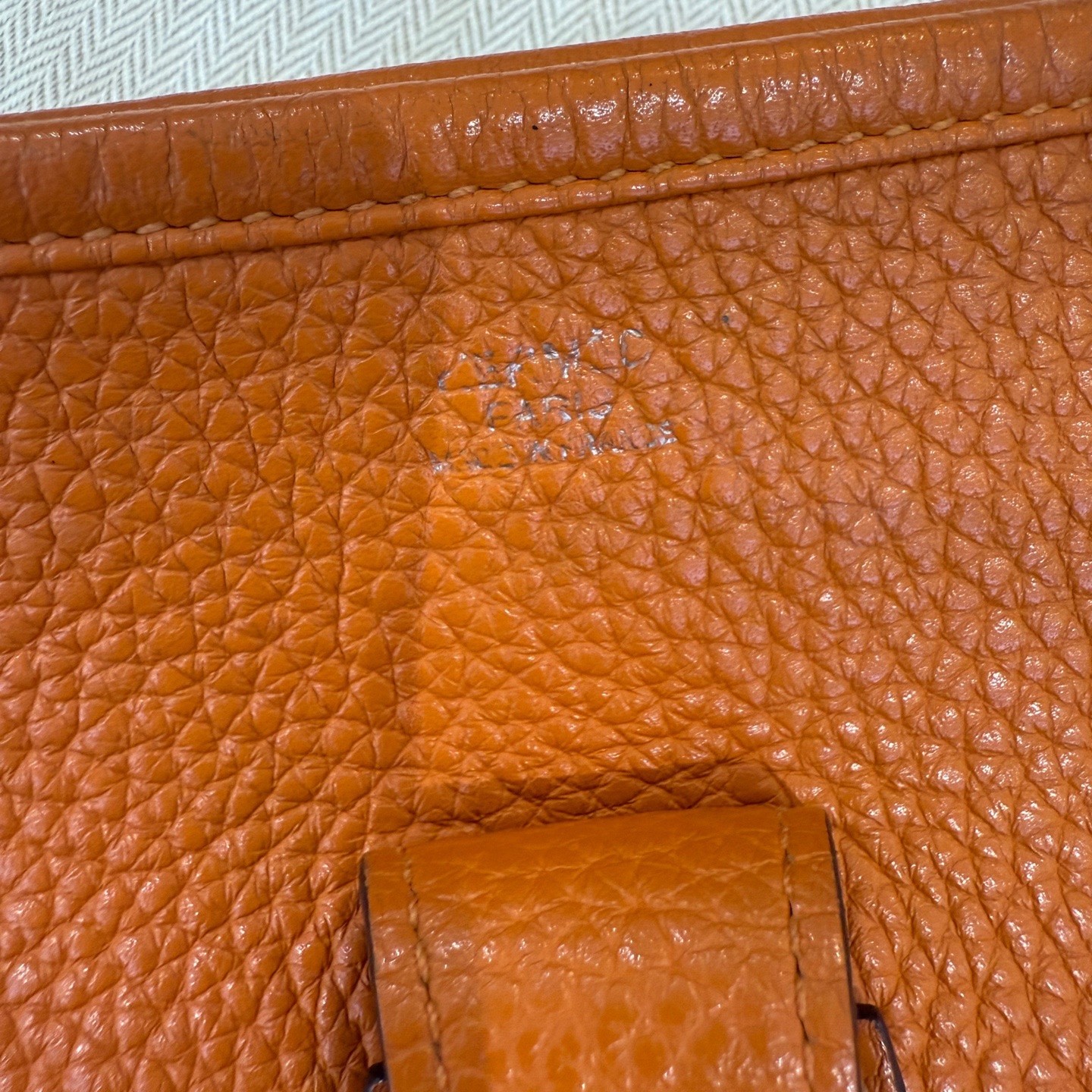 Hermes Pre-Owned Authentic Luxury Handbag Orange 29*30*8cm Silver
