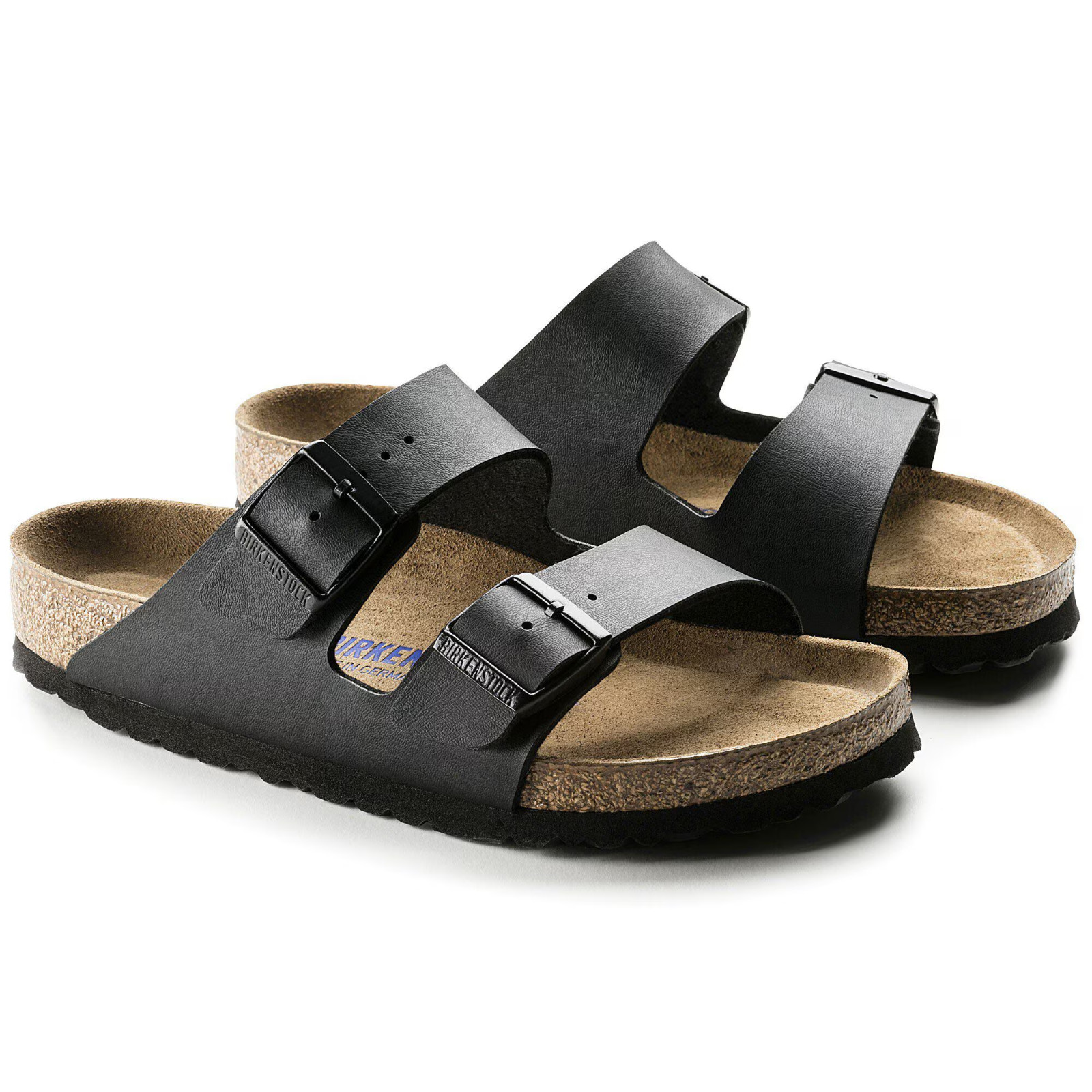 Birkenstock Arizona Birko-Flor Soft Footbed Black Unisex sandals EU37-45