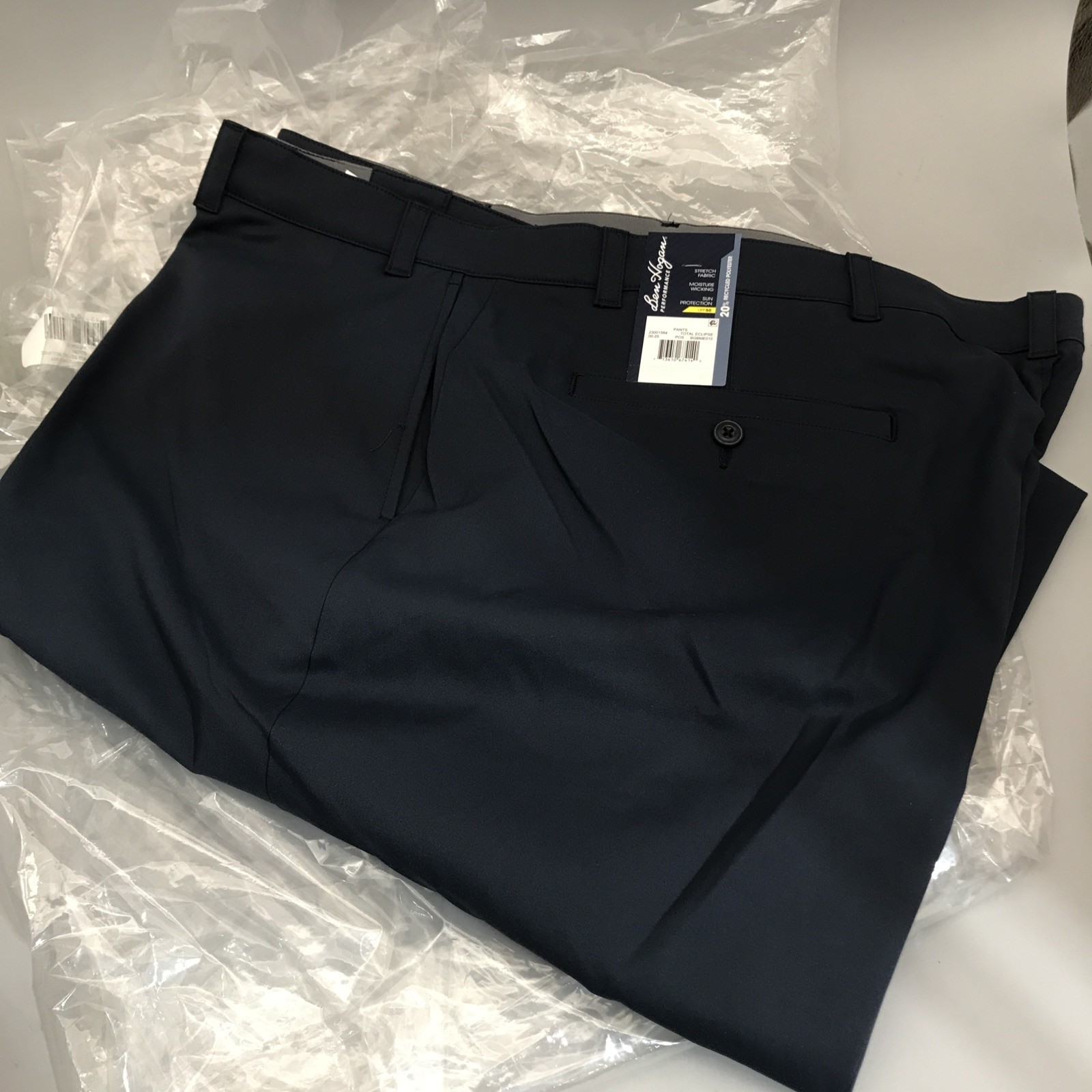 Ben Hogan Mens Performance Pants Stretch Fabric Size 50×30 Navy New
