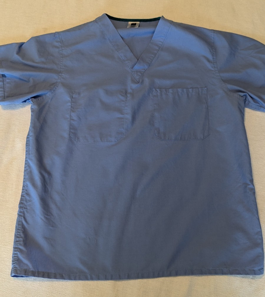 Standard Textile Blue Short Sleeve Scrub & Pants M Poly/ Cotton