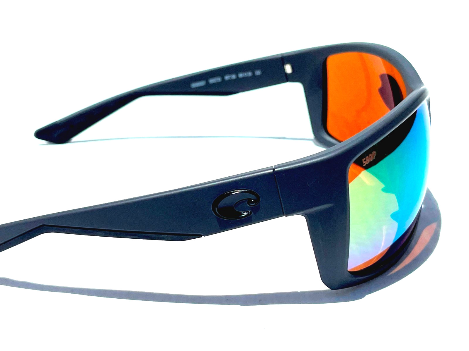 Costa Del Mar REEFTON 98 in Matte Gray w GREEN Mirrored 580P Sunglass 9007-15
