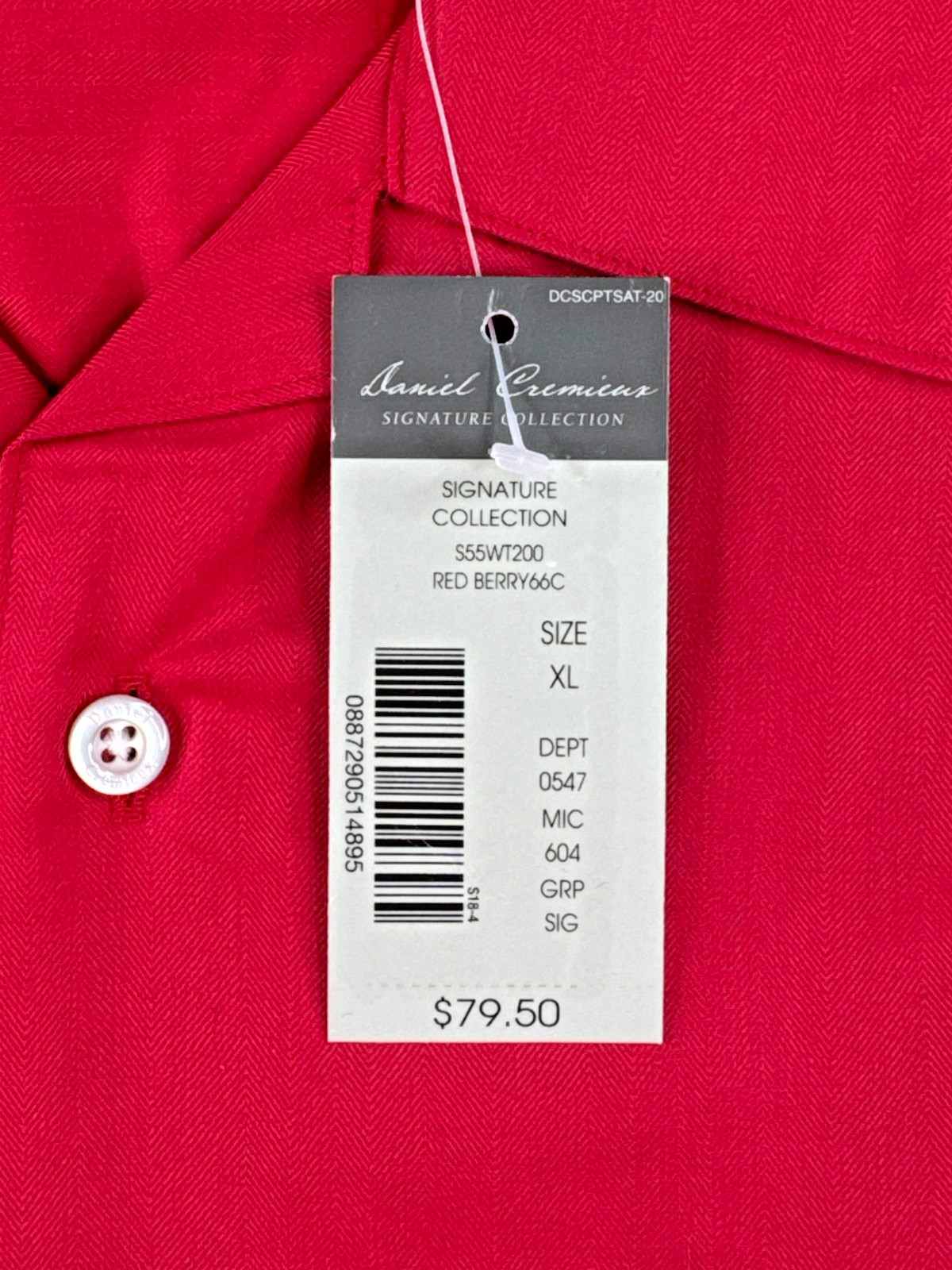 Daniel Cremieux NWT Signature Collection Red Button Up Shirt XL