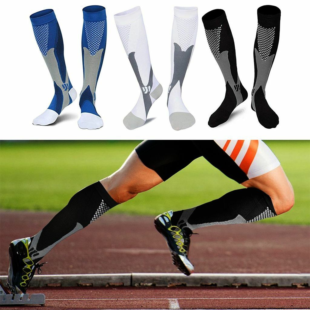 1-5 Pairs Copper Compression Socks 20-30mmHg Graduated Support Men Women S/M-XXL