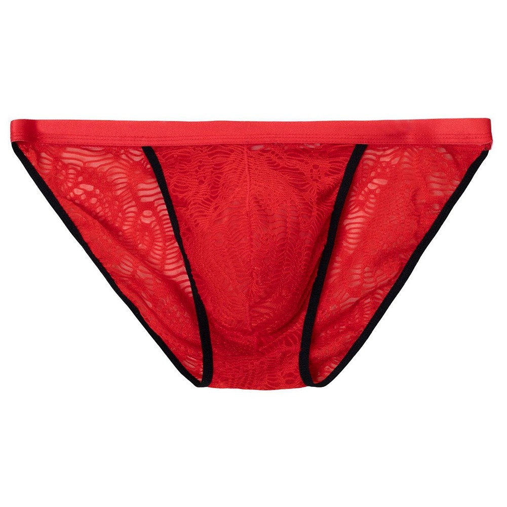 See-through Briefs Breathable Mesh U Pouch Design Briefs Style Daily Wear