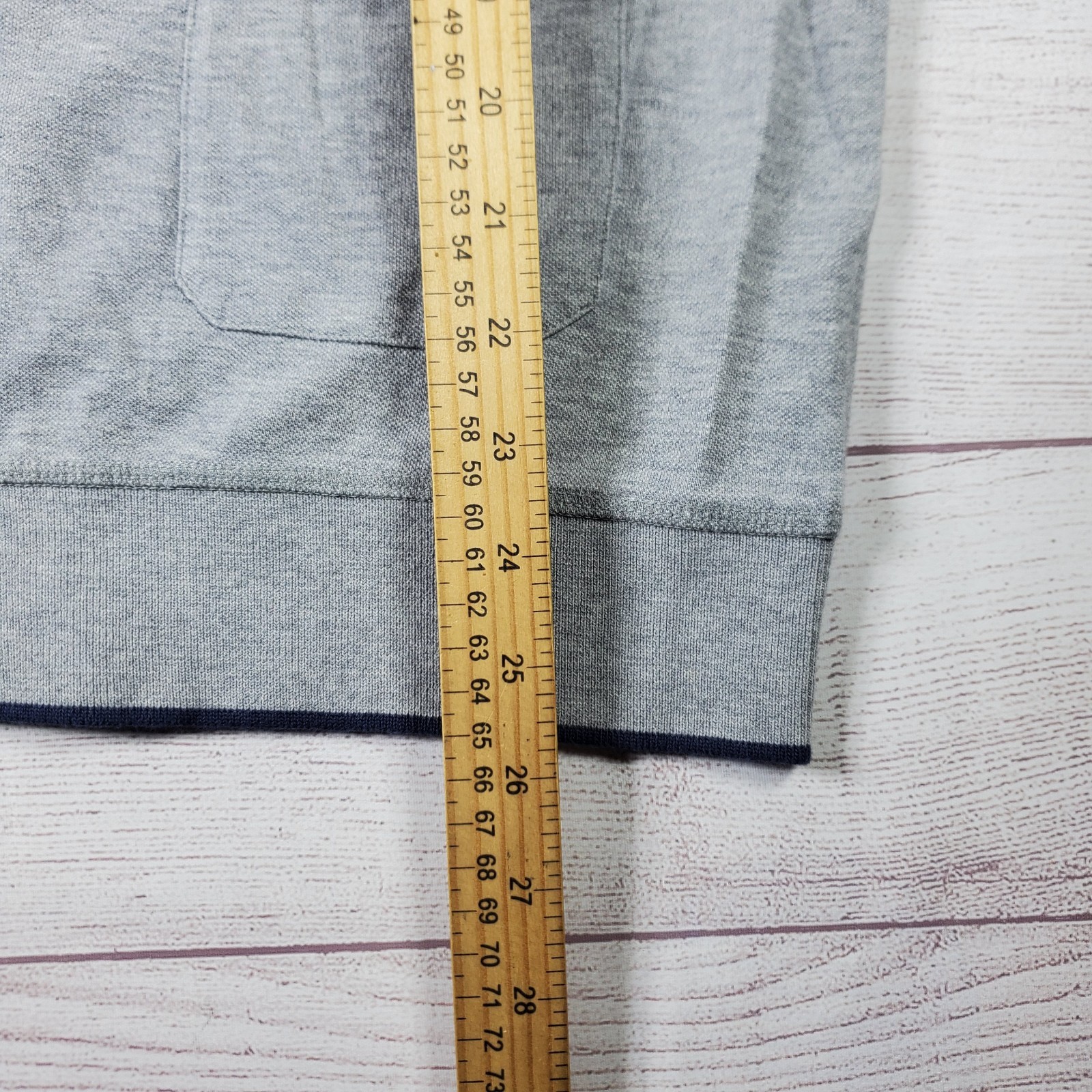 Finamore 1925 Gray Front Button Cotton Sweater Elbow Patches Size EU 52