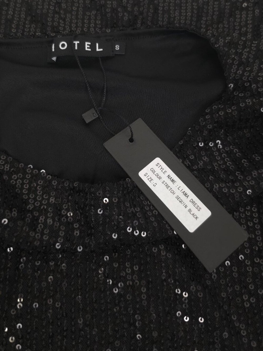 Motel Rocks Liama Sequin Long Sleeve Dress Small