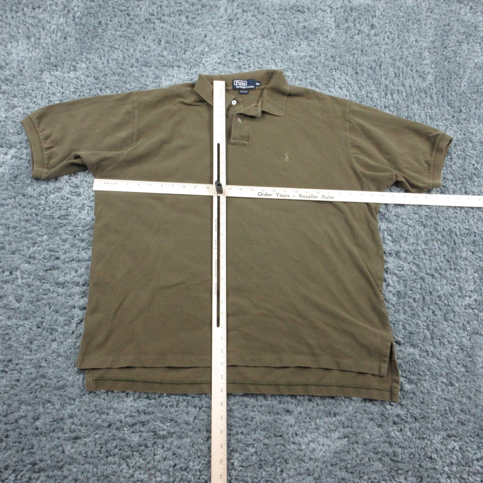 Polo Ralph Lauren Polo Shirt Mens 2XL Brown Classic Fit Embroidered Pony Cotton