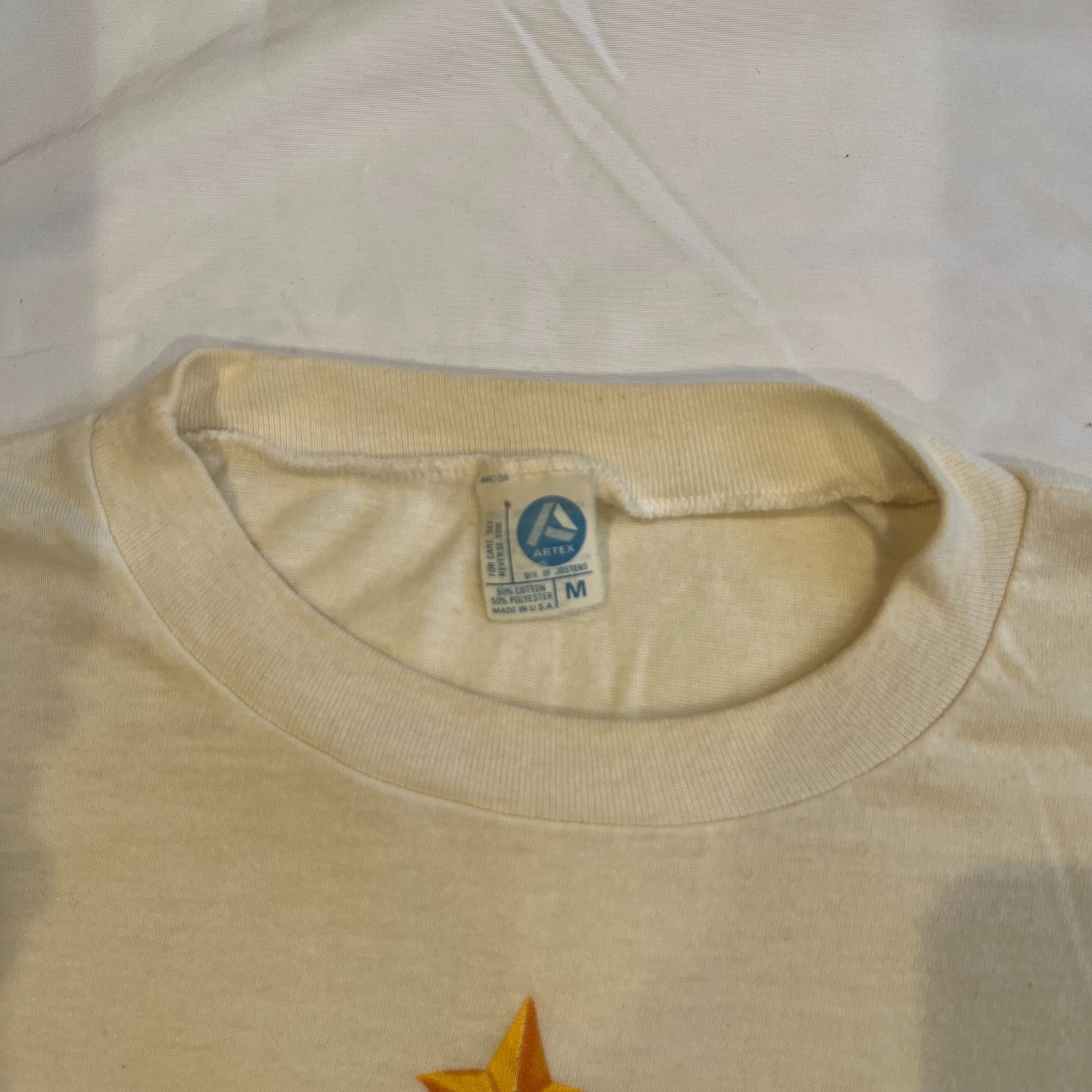 Vintage 80s Anheuser Busch Budweiser Eagle King Of Beers White Tee Size M Artex