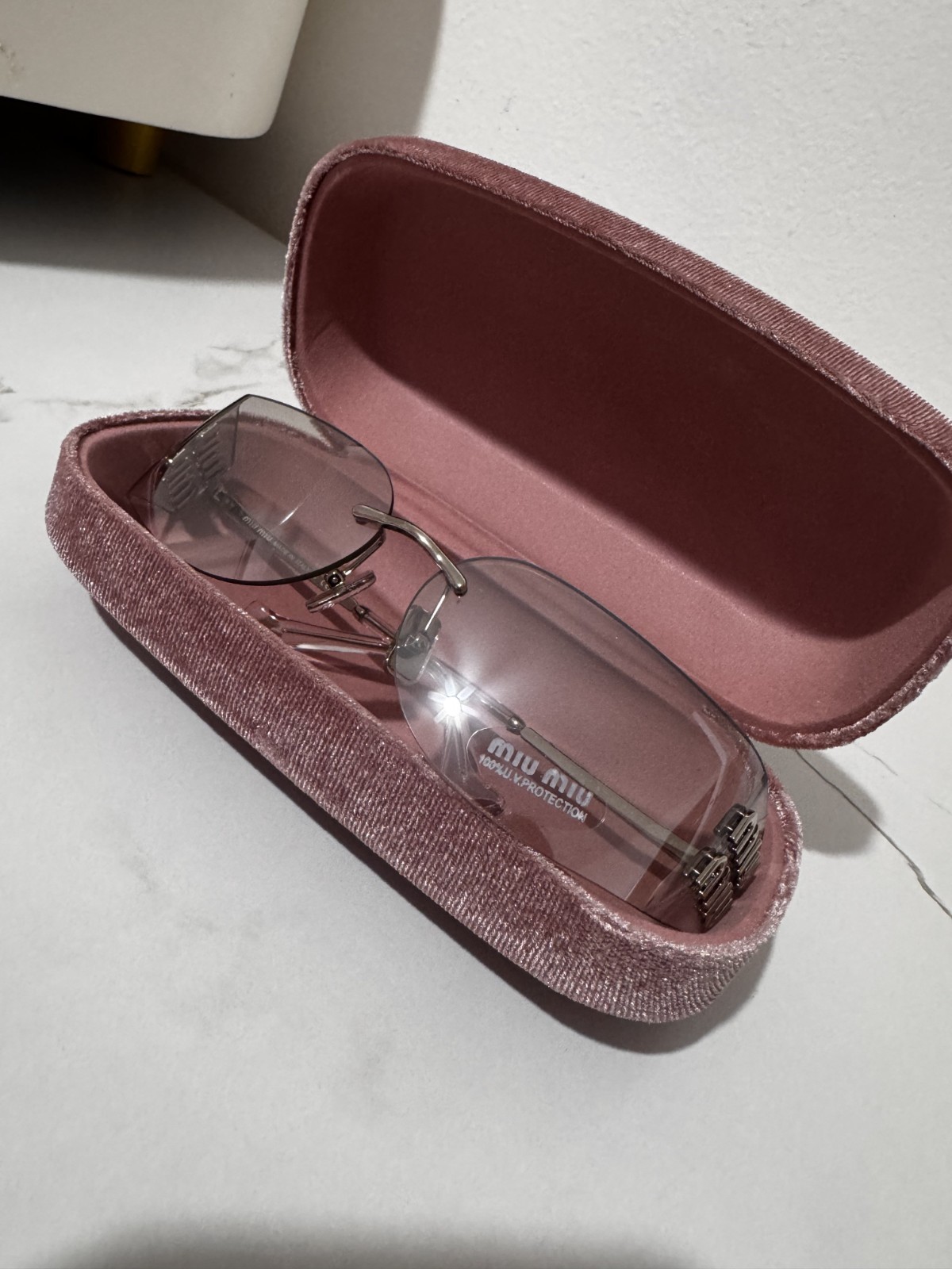 Miu Miu MUA51S Silver/Grey Mirror Silver Gradient 75-14-110 Sunglasses EXCELLENT