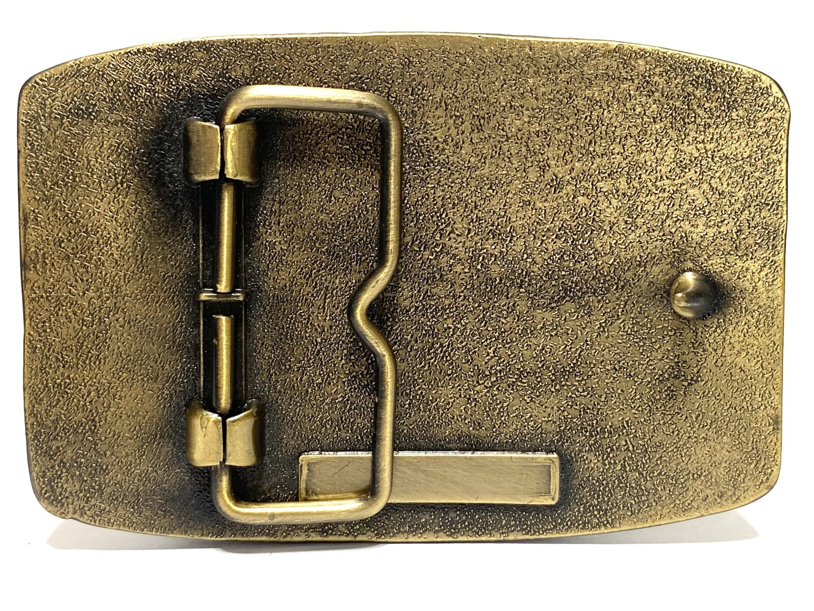 VTG Motor Wheel Good Year Auto Brass USA Belt Buckle Think Safety ENGRAVABLE!