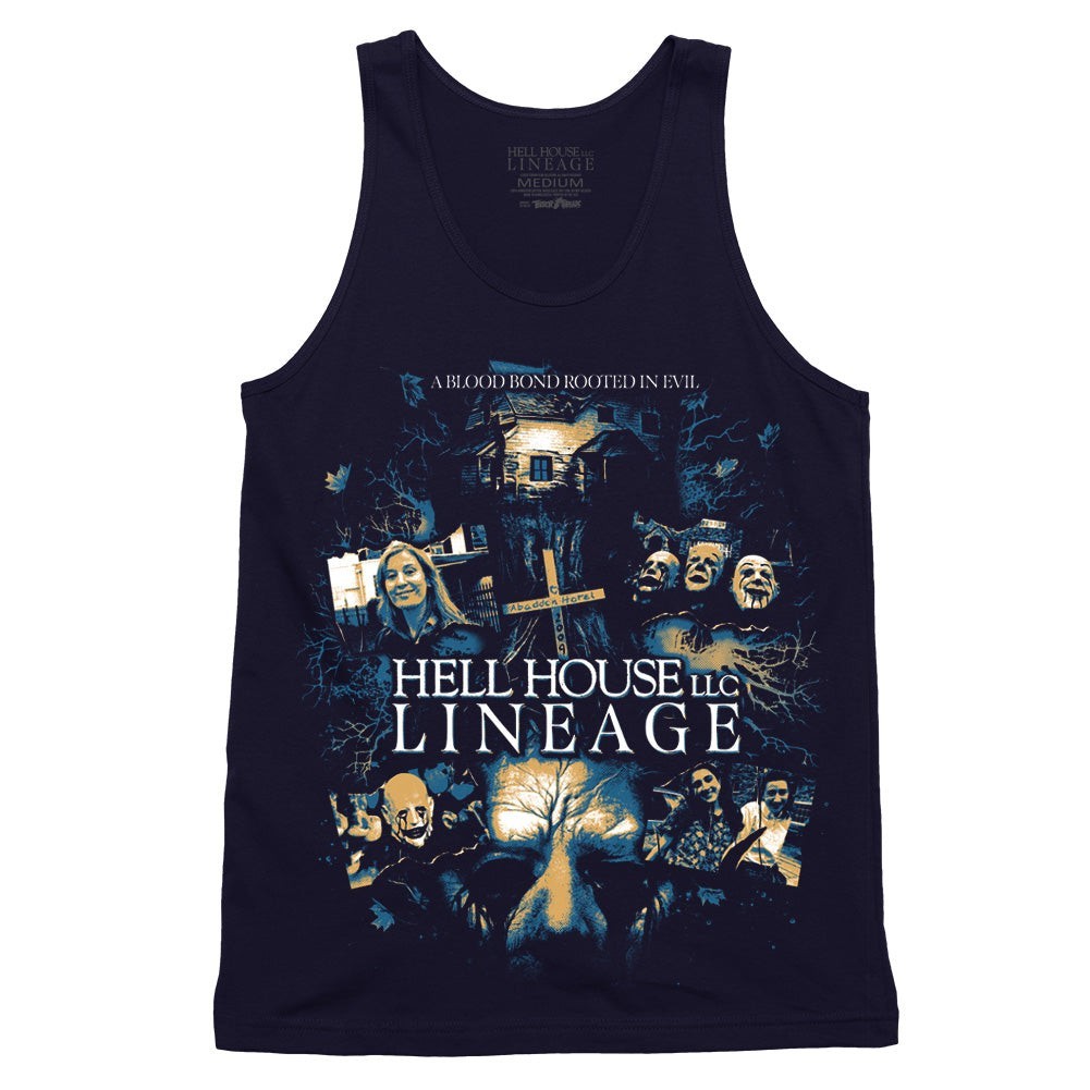 Hell house llc : lineage rooted in evil men’s tank top reprint