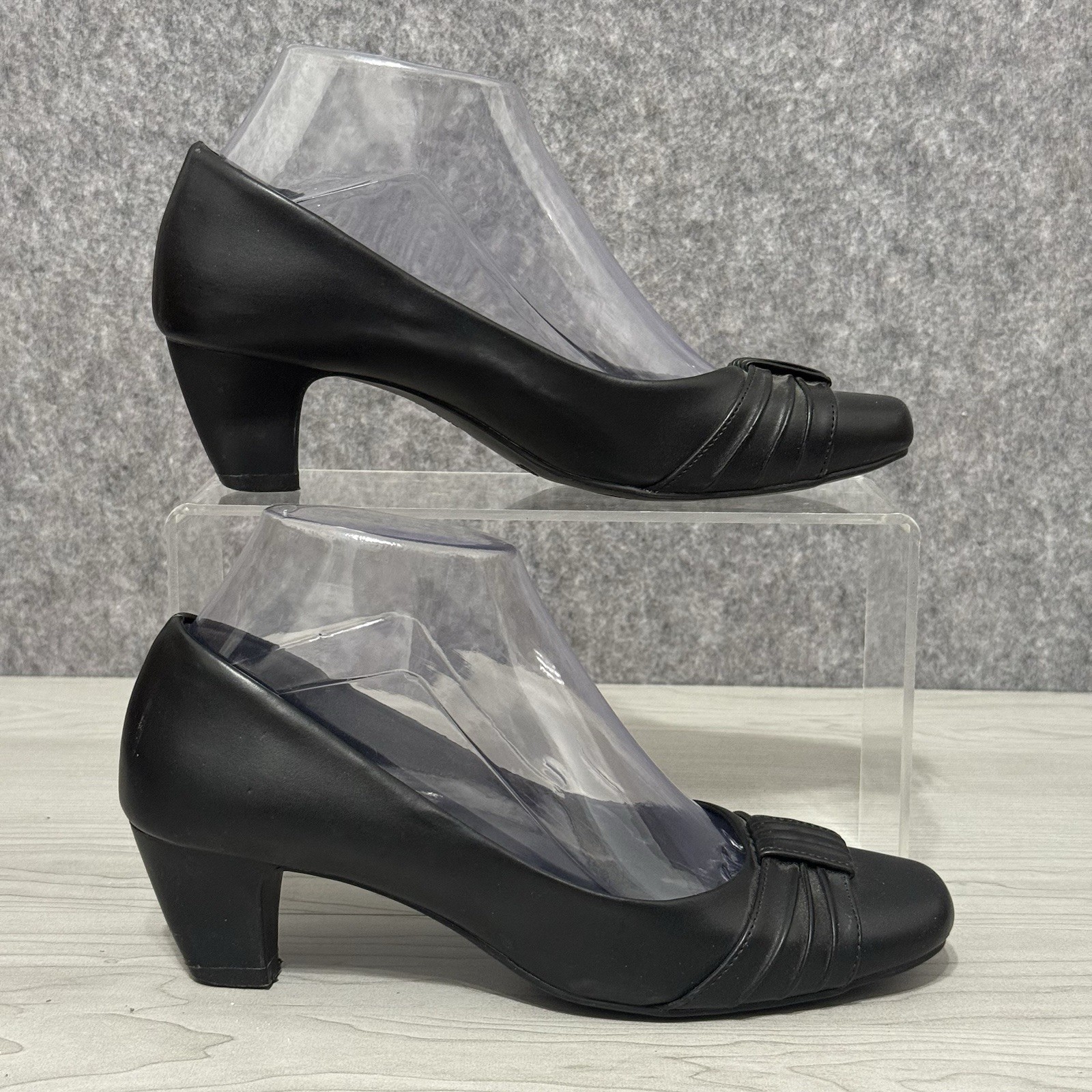Comfort Plus by Predictions Black Low Heel Pumps Women’s Size 6.5