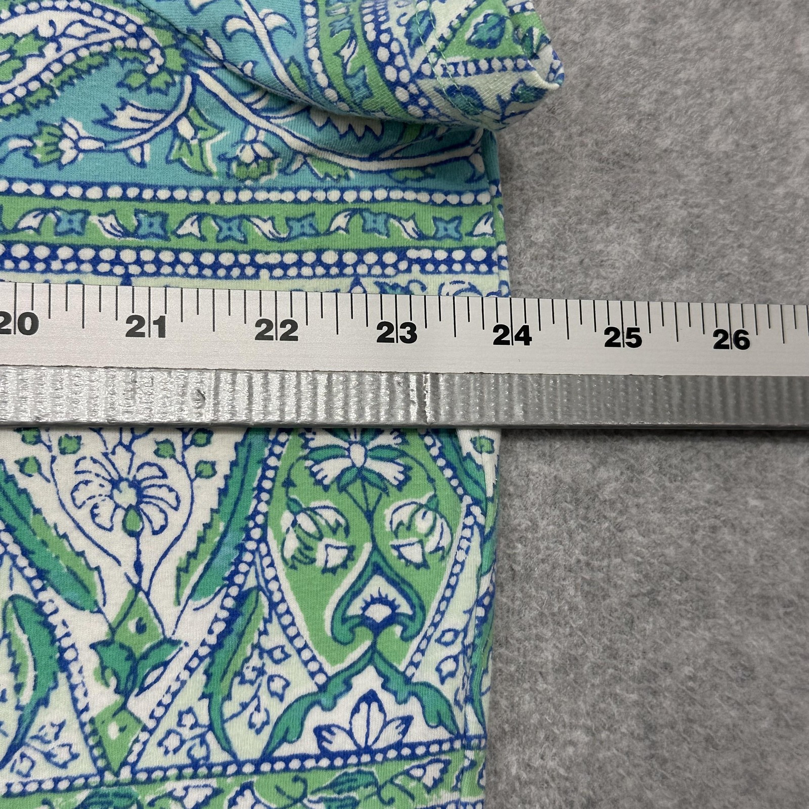 Talbots Tee Shirt Womens Plus 2X Blue Floral Print Short Sleeve Crewneck Top