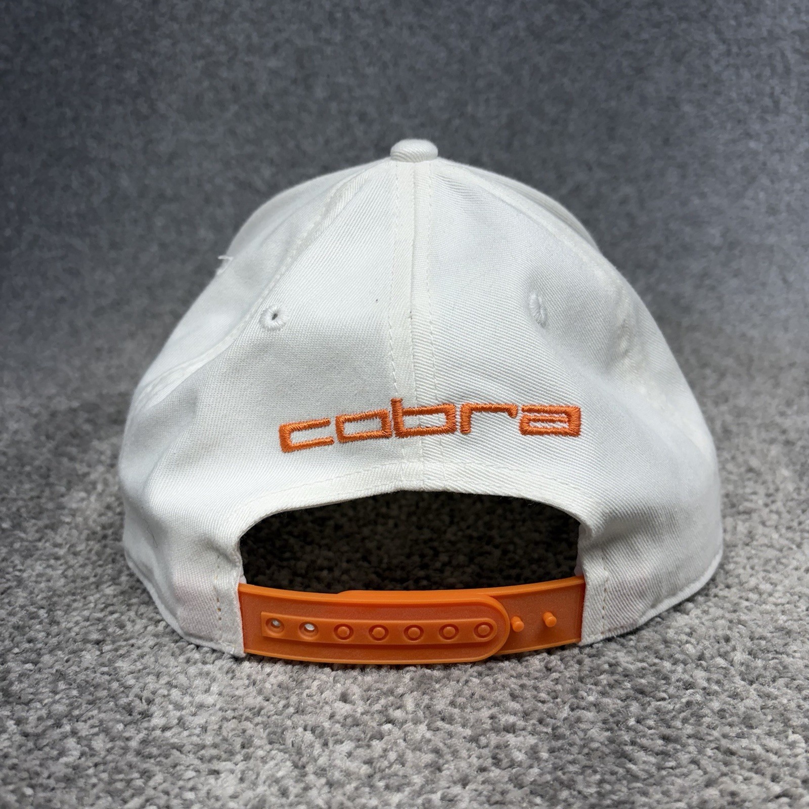 King Cobra Puma Golf Snapback Hat Cap White Orange Tour Exclusive Adjustable