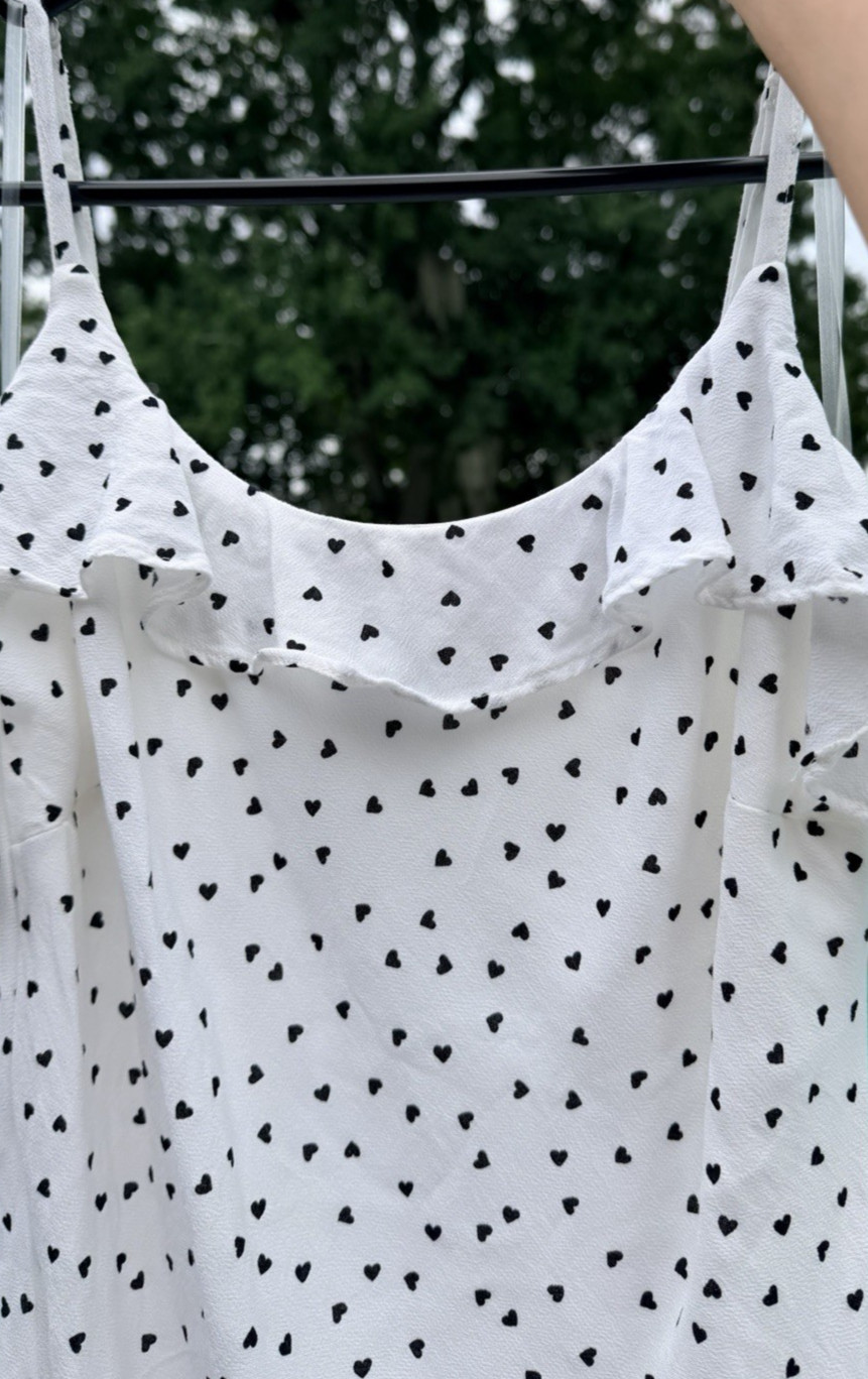 American Eagle Outfitter Maxi Women’s Dress White/Black Polka Dot Size Small