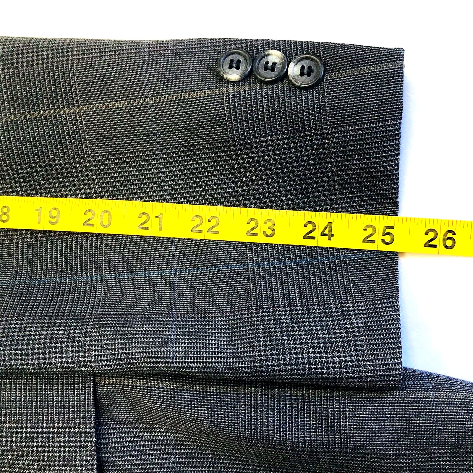 Andhurst Vintage Suit Glen Plaid Gray 42 Pants 36 Pleated No Cuff Preppy Career