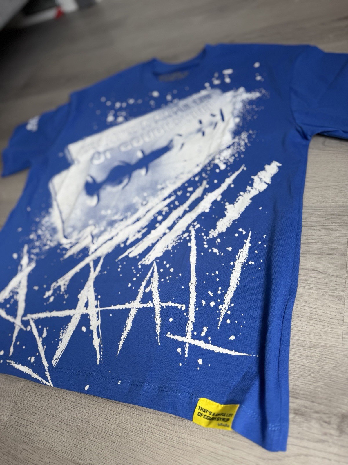 That’s’s A Awful Lot Of Cough Syrup “Razor Blade” T-Shirt – Royal Blue